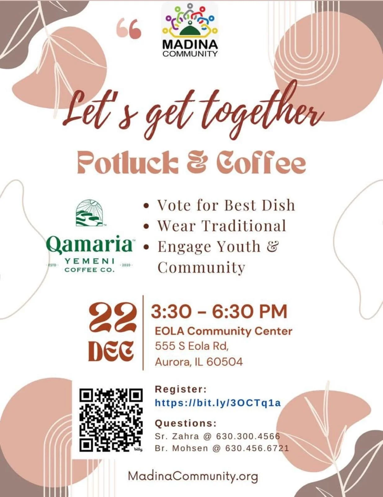 Potluck &amp; Coffee with Madina Community 