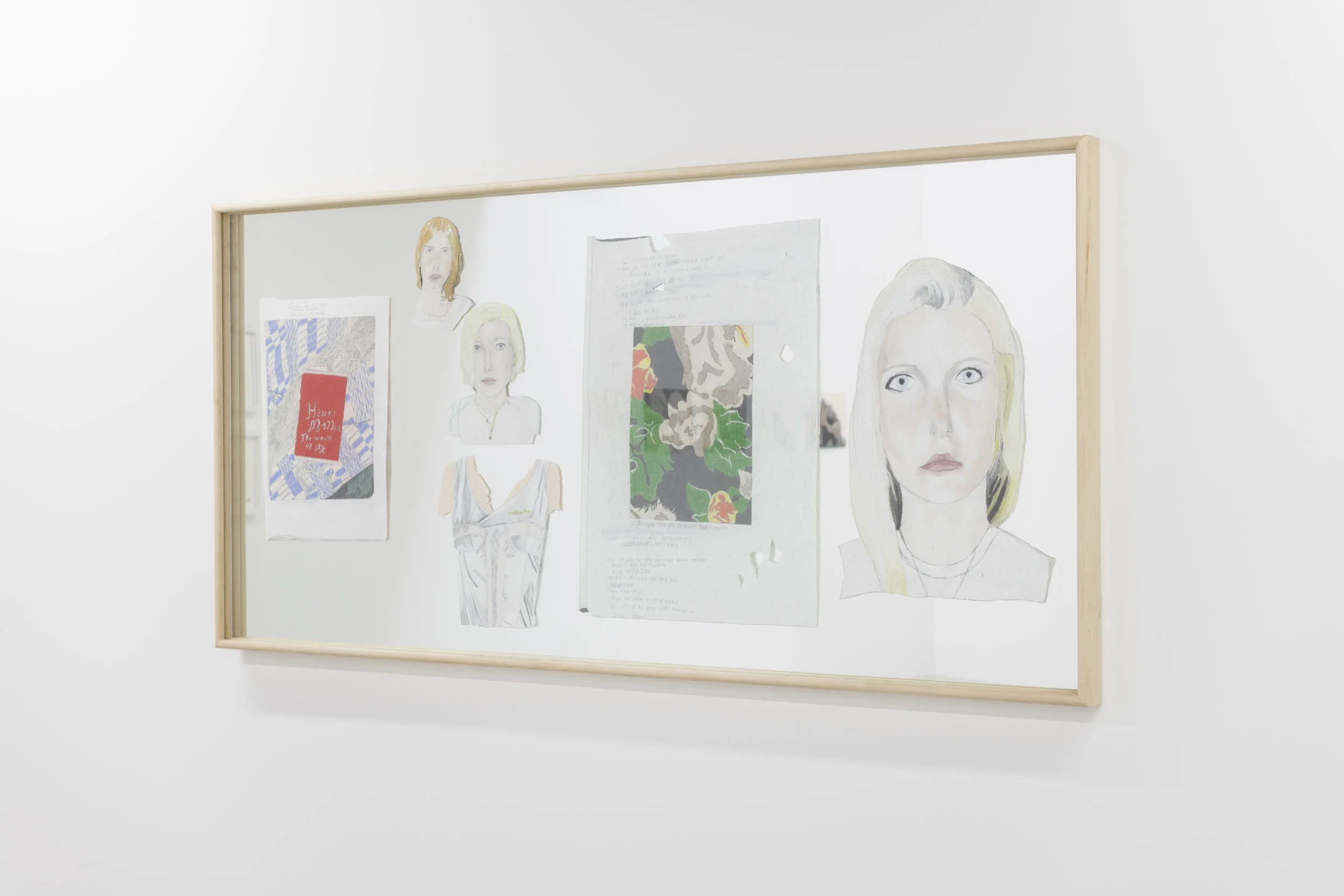 Gloria in Excelsis, dry pastel on tissue paper mounted on mirror, frame design by Soft Baroque, triptych, 2018