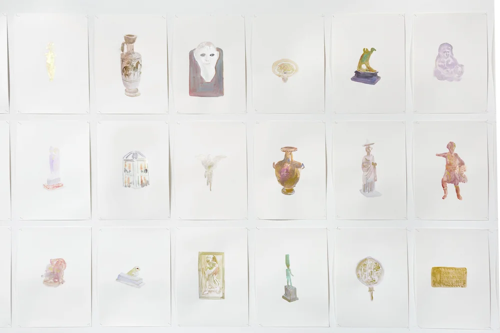 Selection of works on paper from British Council residency at British School of Athens, Greece, 2017