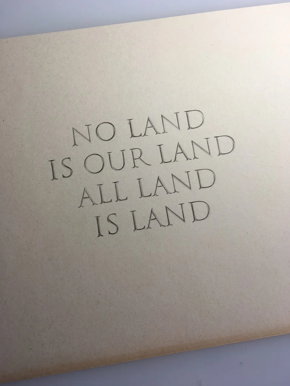 Lisa Wilkens, No Land Is Our Land All Land Is Land (2019). Chinese ink on paper