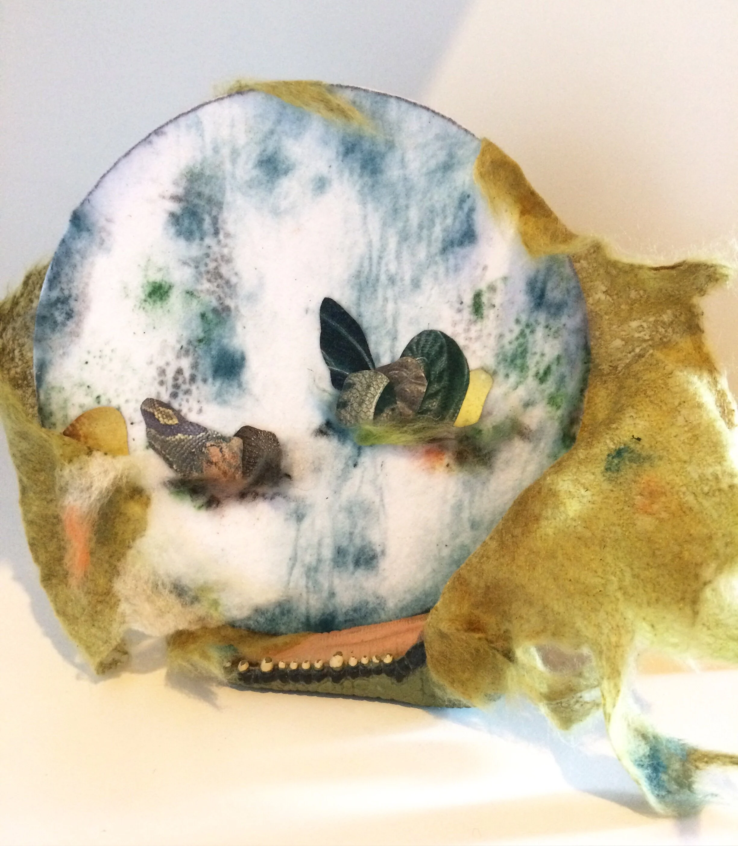 New work-in-process inspired by Palissy ware, 2020, Ruby Tingle