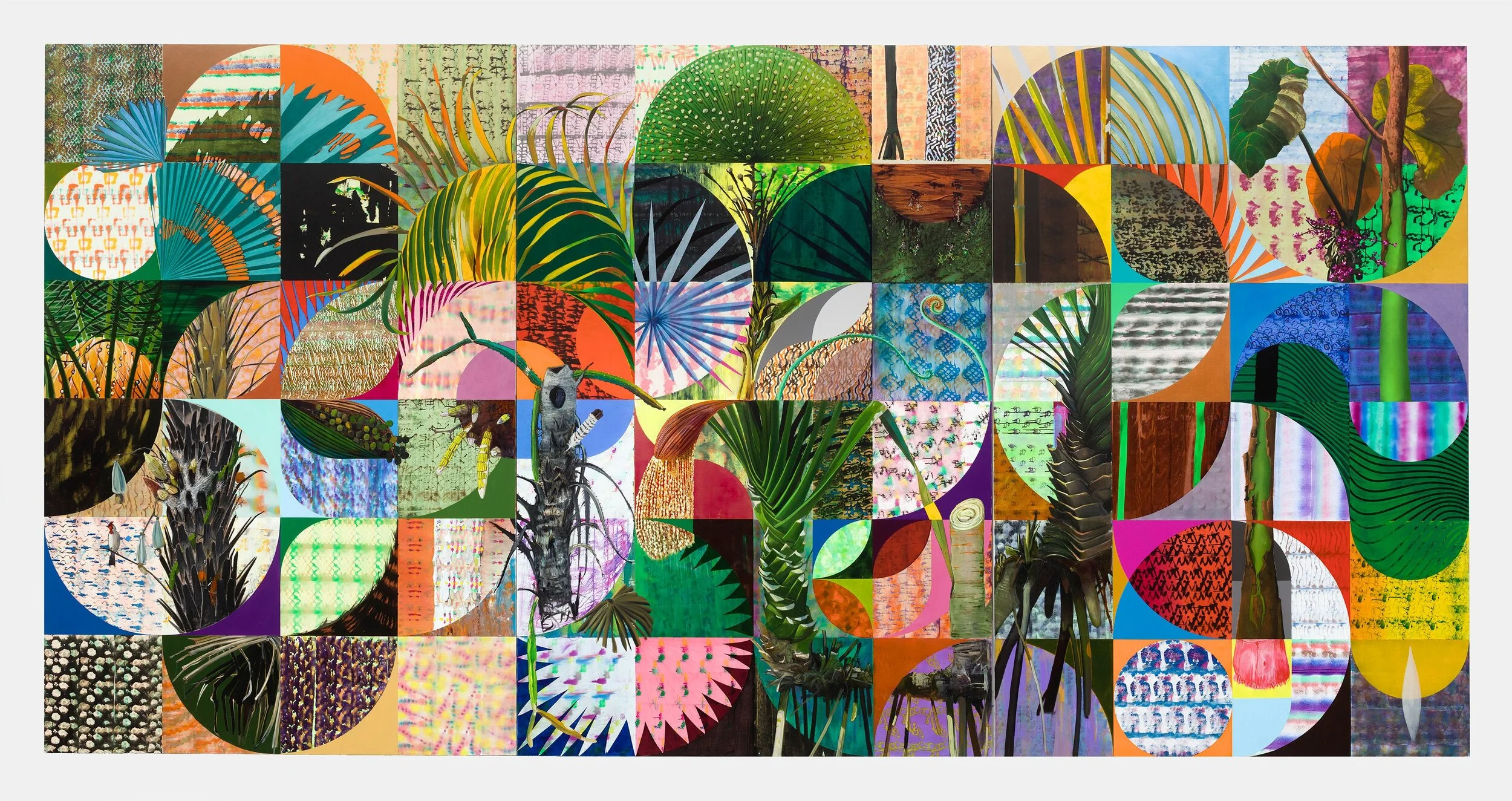 Happiness Beyond Paradise, 2020. Acrylic on canvas 300 x 600cm. Courtesy of the artist and Stephen Friedman Gallery