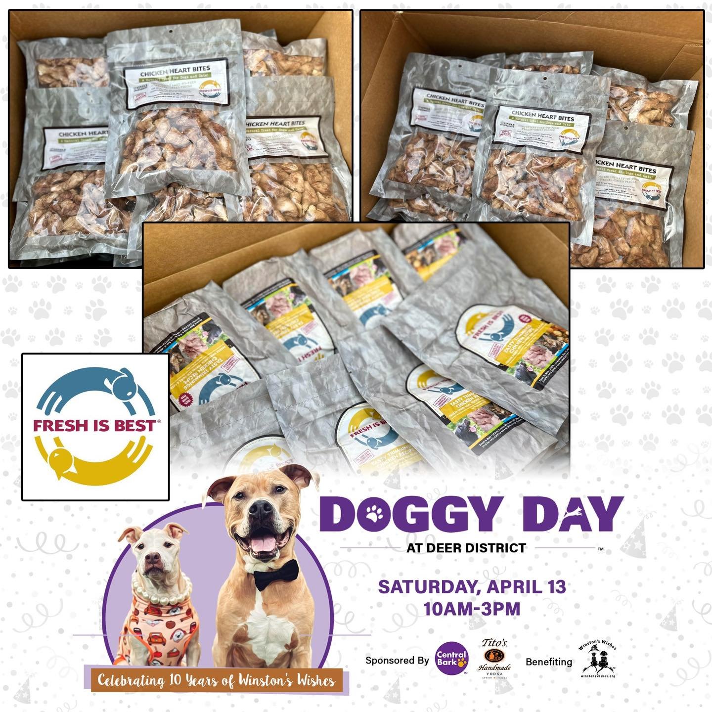 We can&rsquo;t thank @freshisbestpetfood enough for their continued support and for this incredible donation! 🤩

You can find their freeze dried treats and meal toppers in each Welcome Bag! We will also be handing them out at our welcome booth - whi