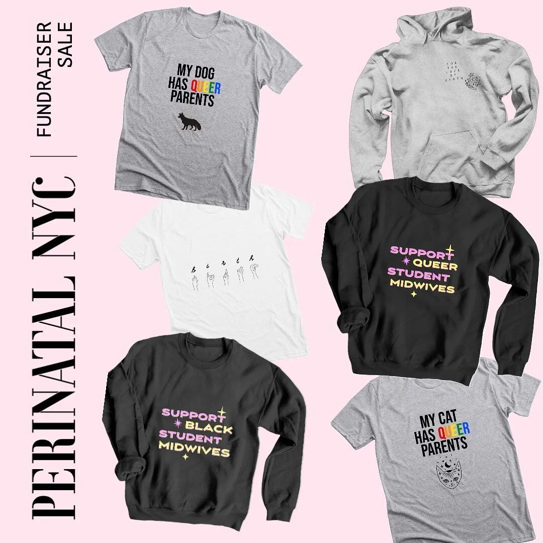 here are the designs for the first drop of the fundraiser sale! all of these designs will be available in t shirts, crewnecks, hoodies and crop tops! all proceeds go to my midwifery school fund! shirts will be shipped around end of October for this f