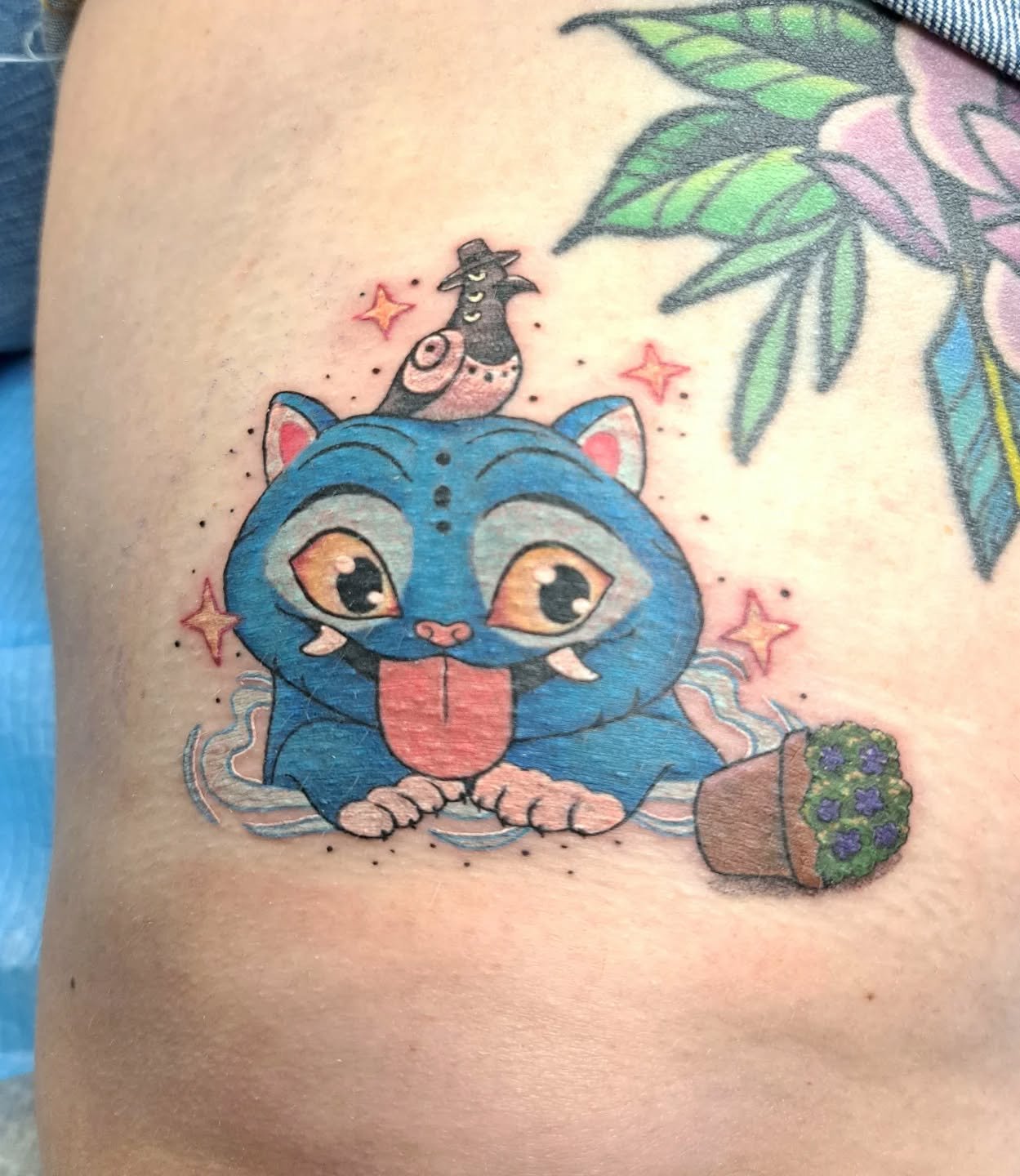 One sweet little Derpy and Sussie for @zebrarose22 ! 🐯💙 So stinking cute!!!

#tattoo #tattoos #tattooartist #tattooshop #illinoistattooartist #art #netflix #kpopdemonhunters #kpop #kpdh #derpy #derpytiger #sussie