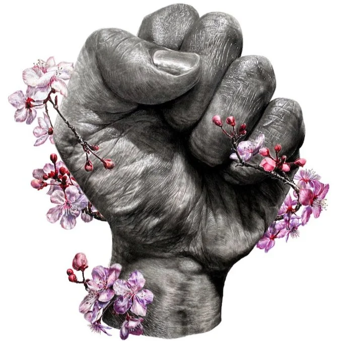  Charcoal and colored pencil on paper  18in x 24in 