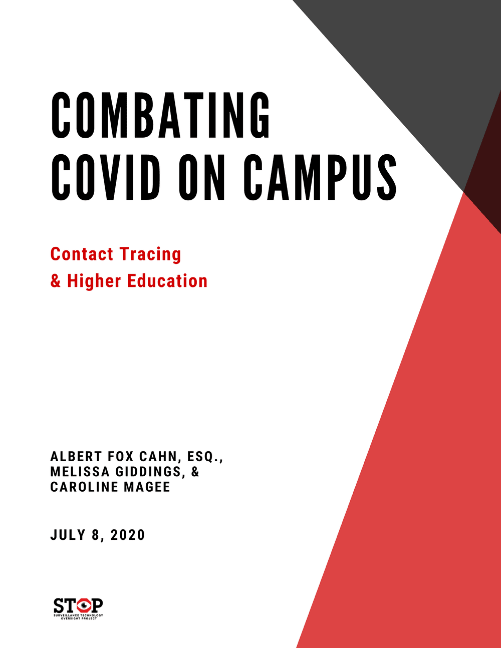 Combating COVID on Campus — S.T.O.P. - The Surveillance Technology  Oversight Project