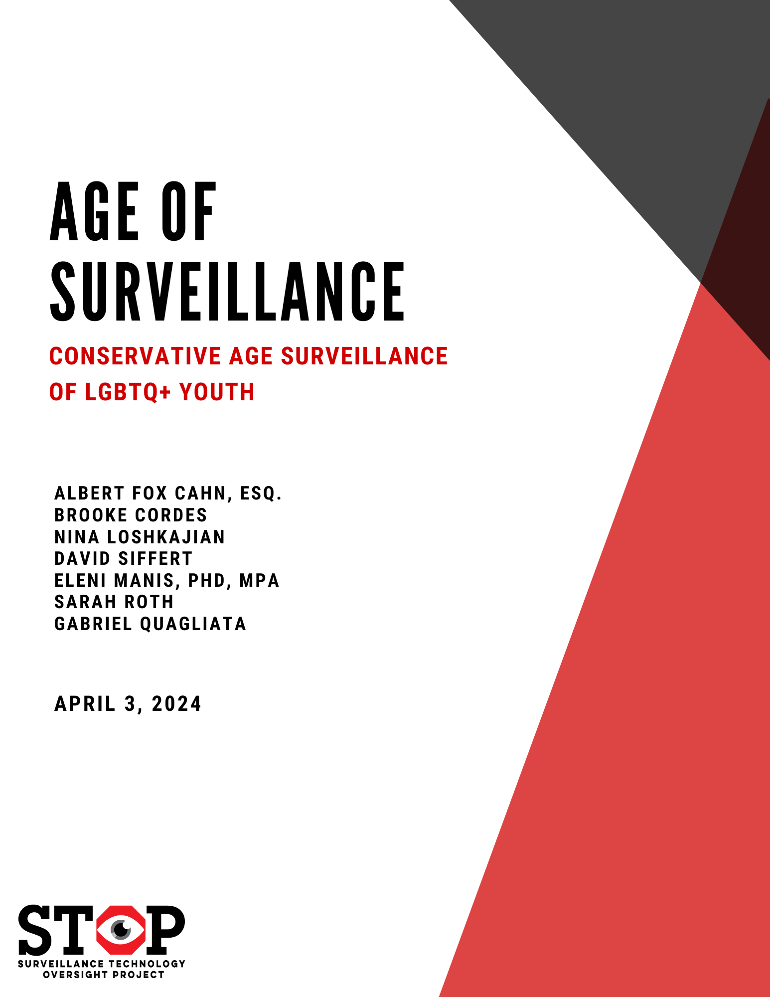 Age Of Surveillance: Conservative Age Surveillance Of LGBTQ+ Youth