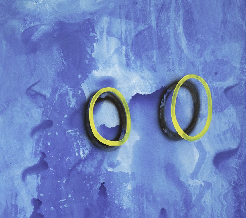 Anklets (detail) , 2019, acrylic on canvas, 48”x72”