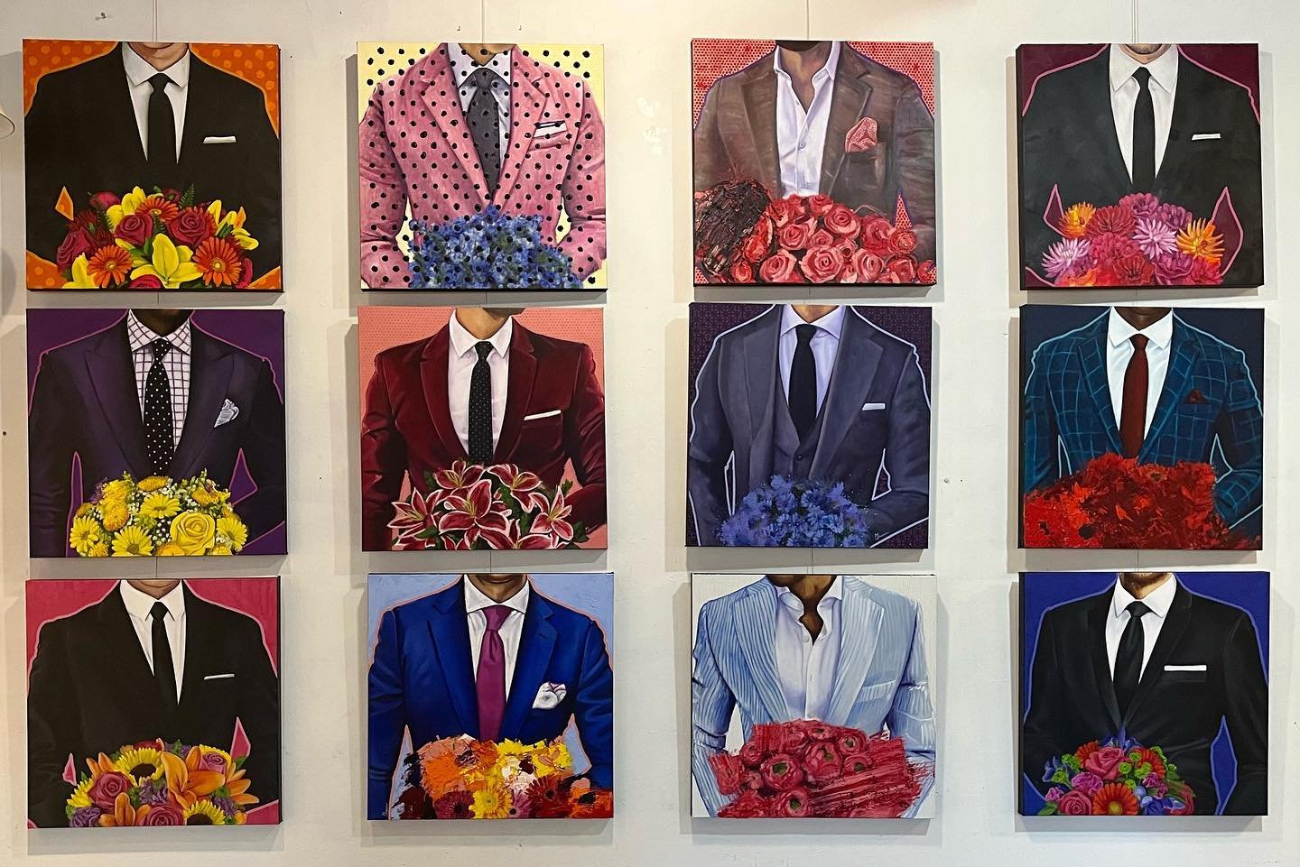 I N F L U E N Z E R S
Showing at Studio Above at The Leedy-Voulkos Art Center. TONIGHT! First Friday: 6-8pm. 
.
#influenzers #influencer #influenza #oilpainting #oiloncanvas #suitandtie #suitstyle #suitup #menswear #flowerart #flowerportraits #origin