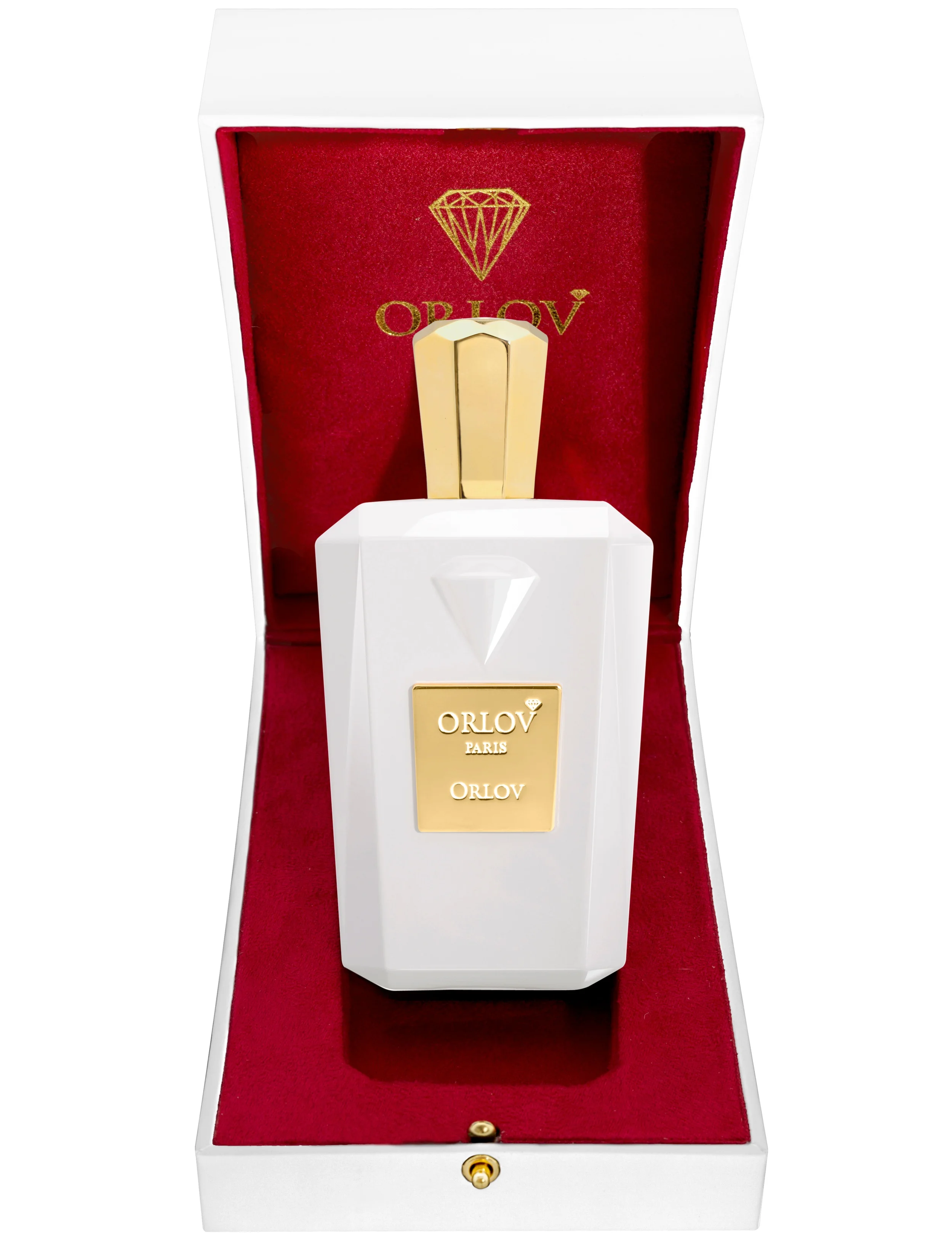 Orlov: An opulent bouquet Price: 185€ - $235 - £168 FLORAL-FRUITY-WOODY The essence of this gem-perfume lies within an opulent bouquet of rose and jasmine set among red fruits, to be worn as a comforting talisman, and charisma booster. This spectacular white diamond, which was once the eye of a deity in a Hindu temple, is now on display at the Kremlin, where it decorates the Imperial Sceptre.