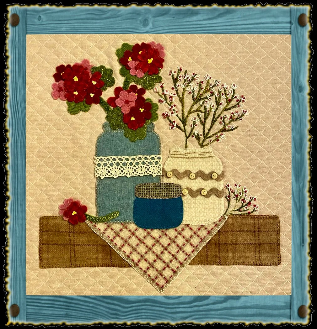 Blue Jar Medley Mystery Stitch - A- Long