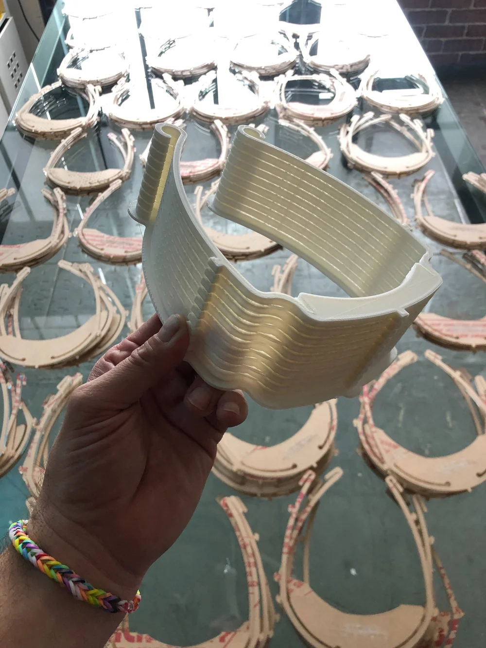 Our 3d Printed face shields are currently made out of PLA.