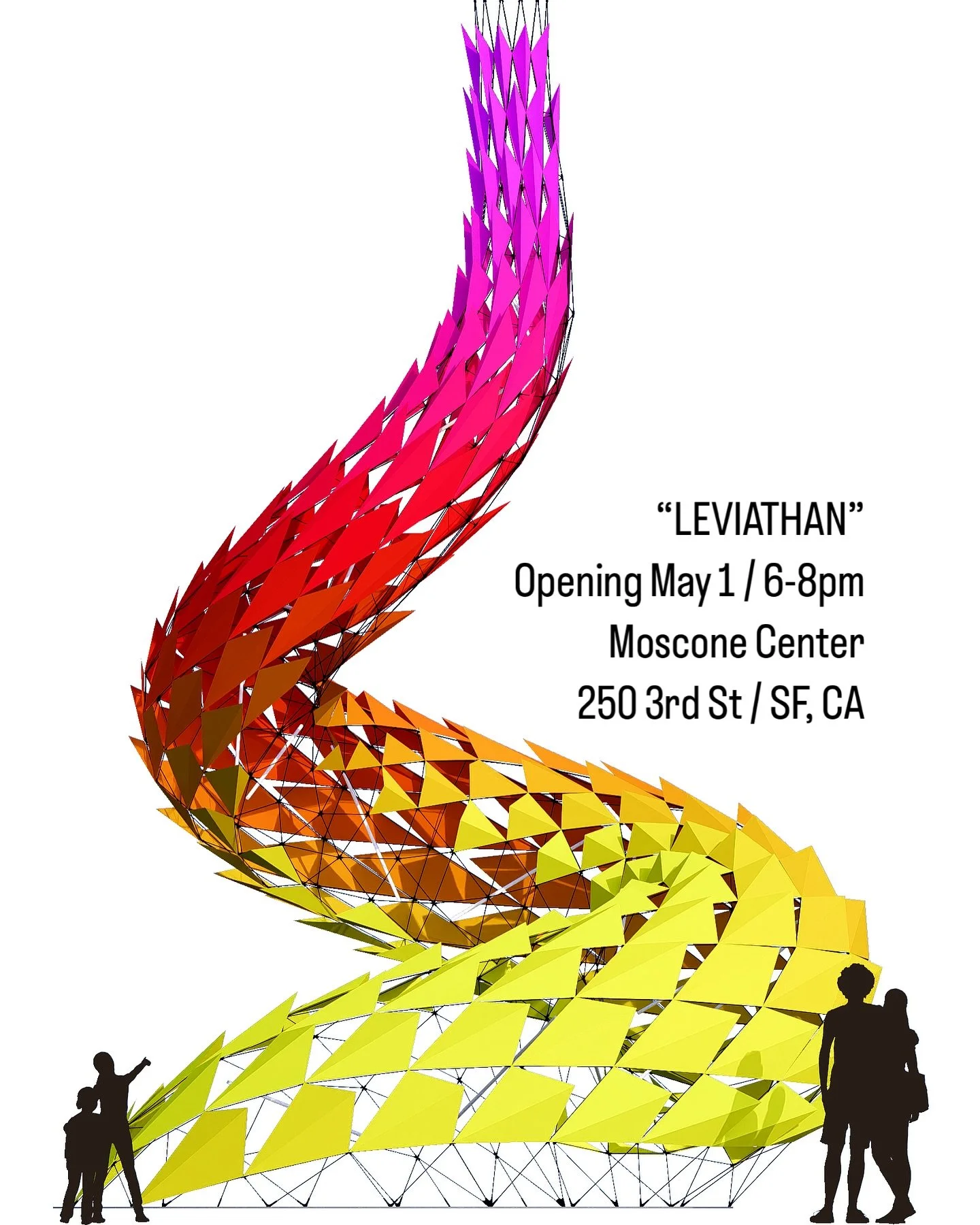 May 1 we are releasing LEVIATHAN into the world! Leviathan Opening Event: Thursday, May 1, 2025 - 6-8pm @ 250 3rd Street / Moscone Center, San Francisco, CA. Created by Futureforms - The Studio of Jason Kelly Johnson &amp; Nataly Gattegno; FF studio 