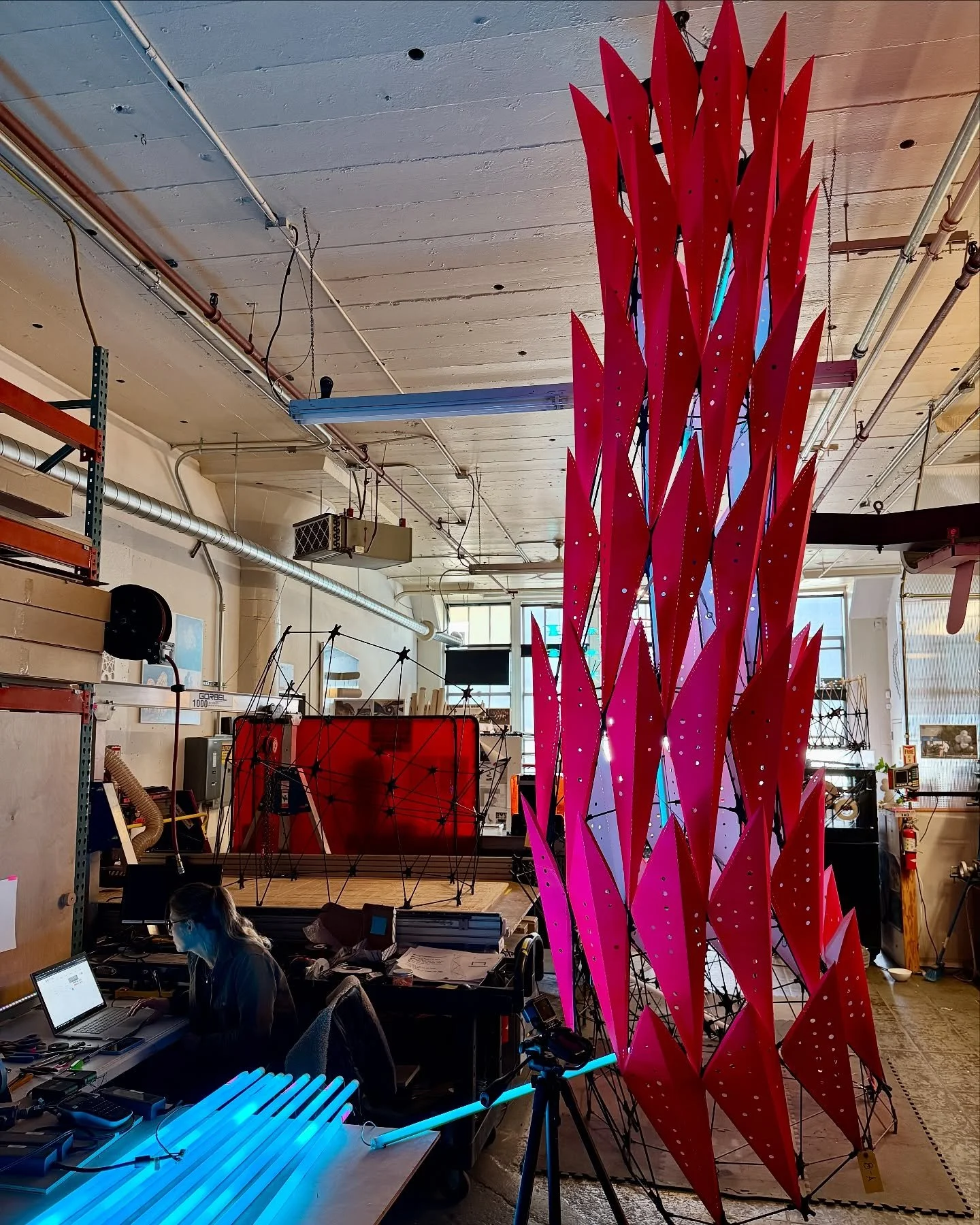 Another day in the studio! May 1 we are releasing LEVIATHAN into the world! Leviathan Opening Event: Thursday, May 1, 2025 - 6-8pm @ 250 3rd Street / Moscone Center, San Francisco, CA. Created by Futureforms - The Studio of Jason Kelly Johnson &amp; 