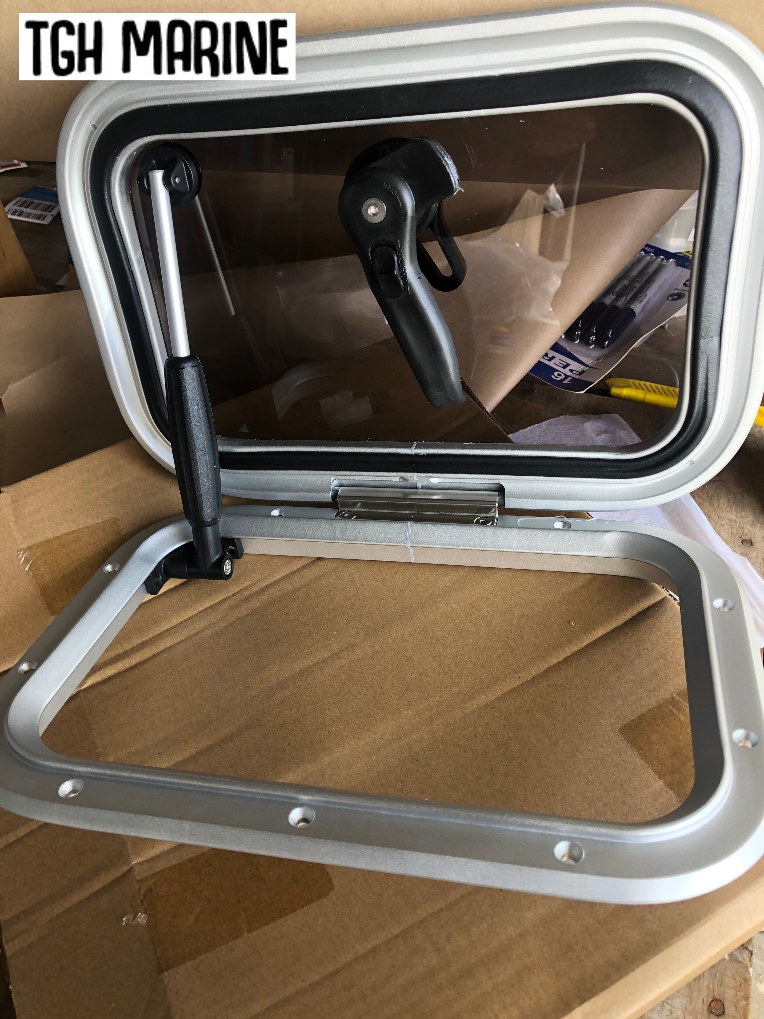 Aluminium deck/Roof hatch 260mm x 380mm over all measurement