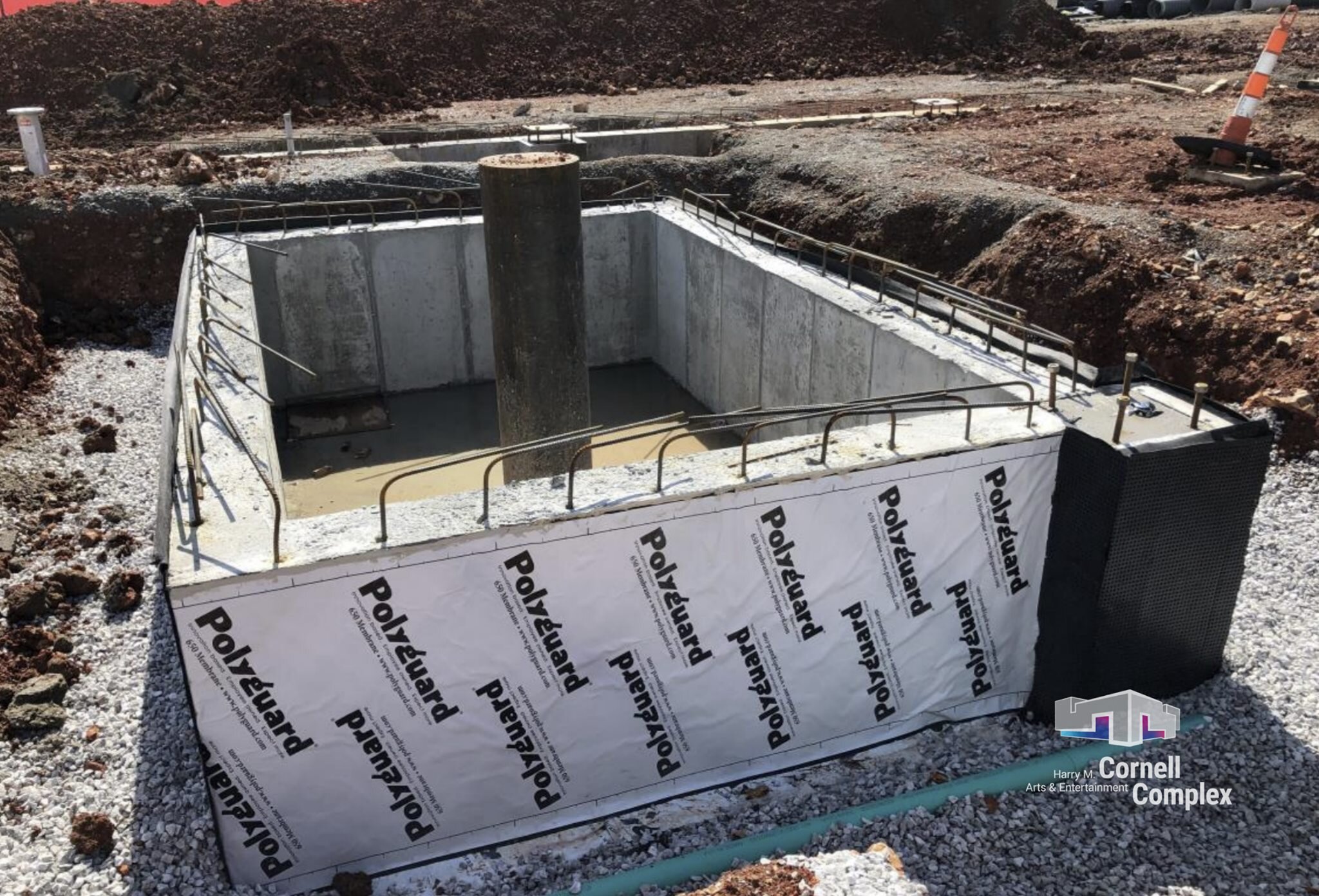 View at west side of elevator pit, looking east.