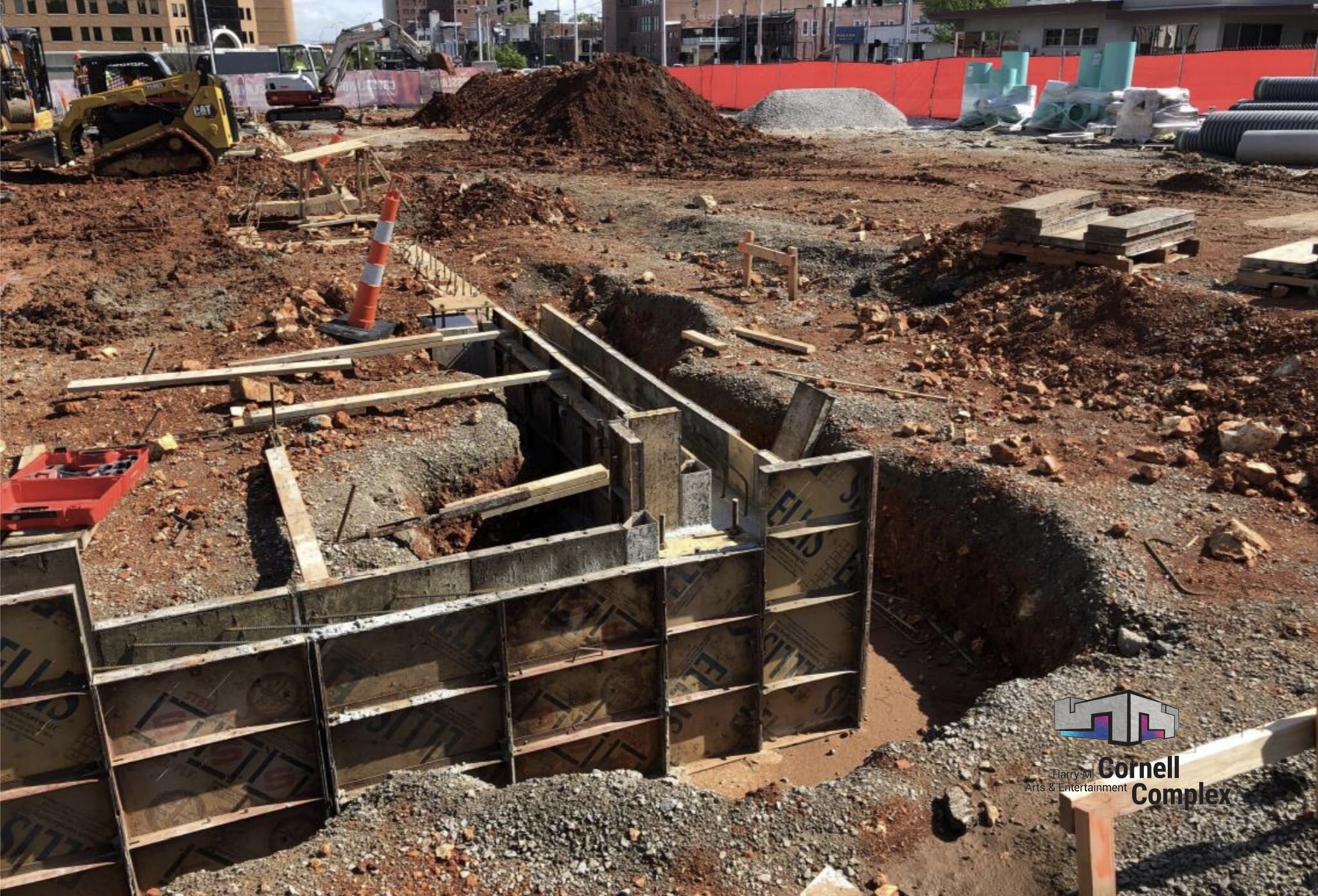 View of southeast corner foundation.