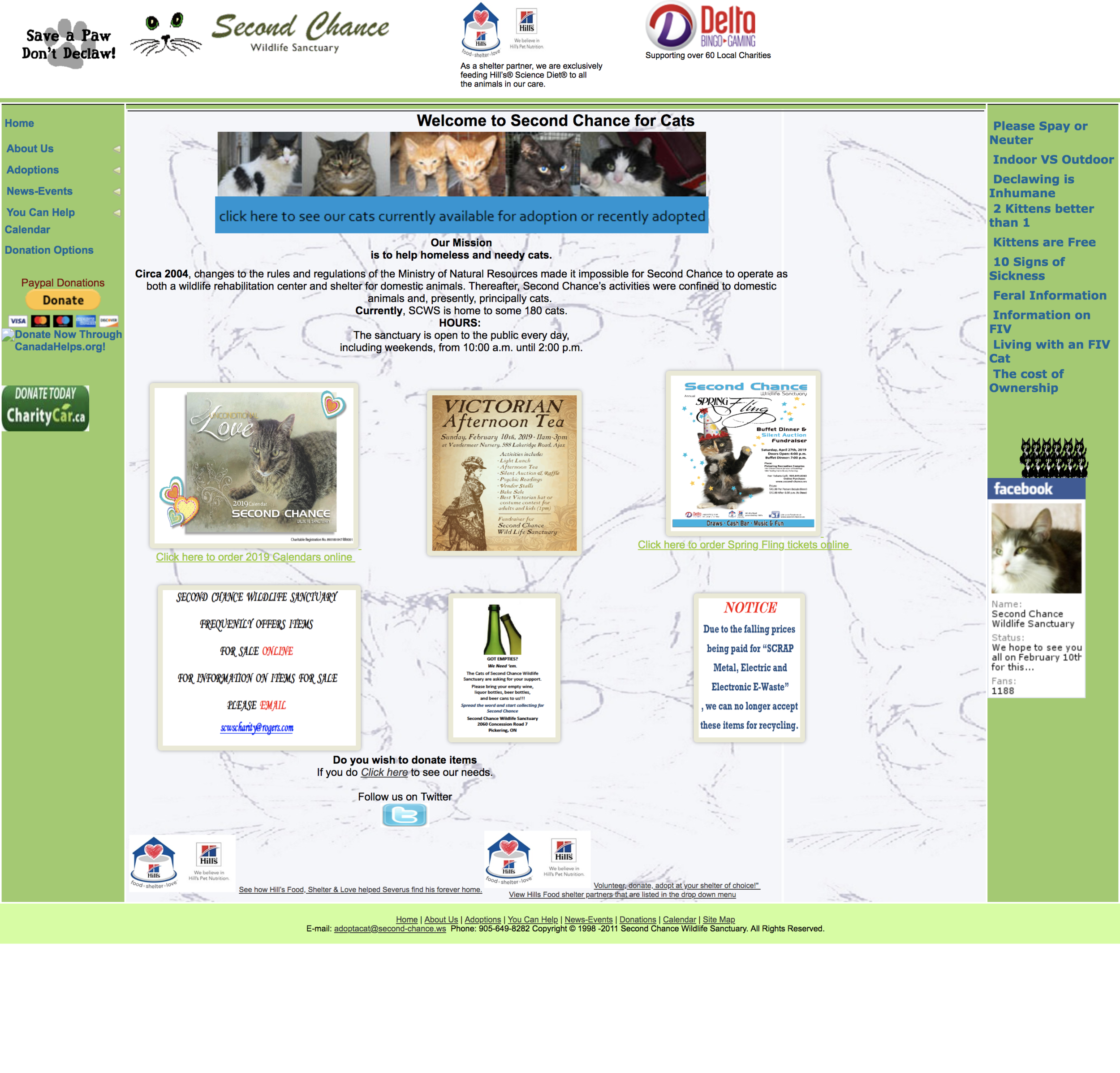 Second Chance Animal Sanctuary Home Page