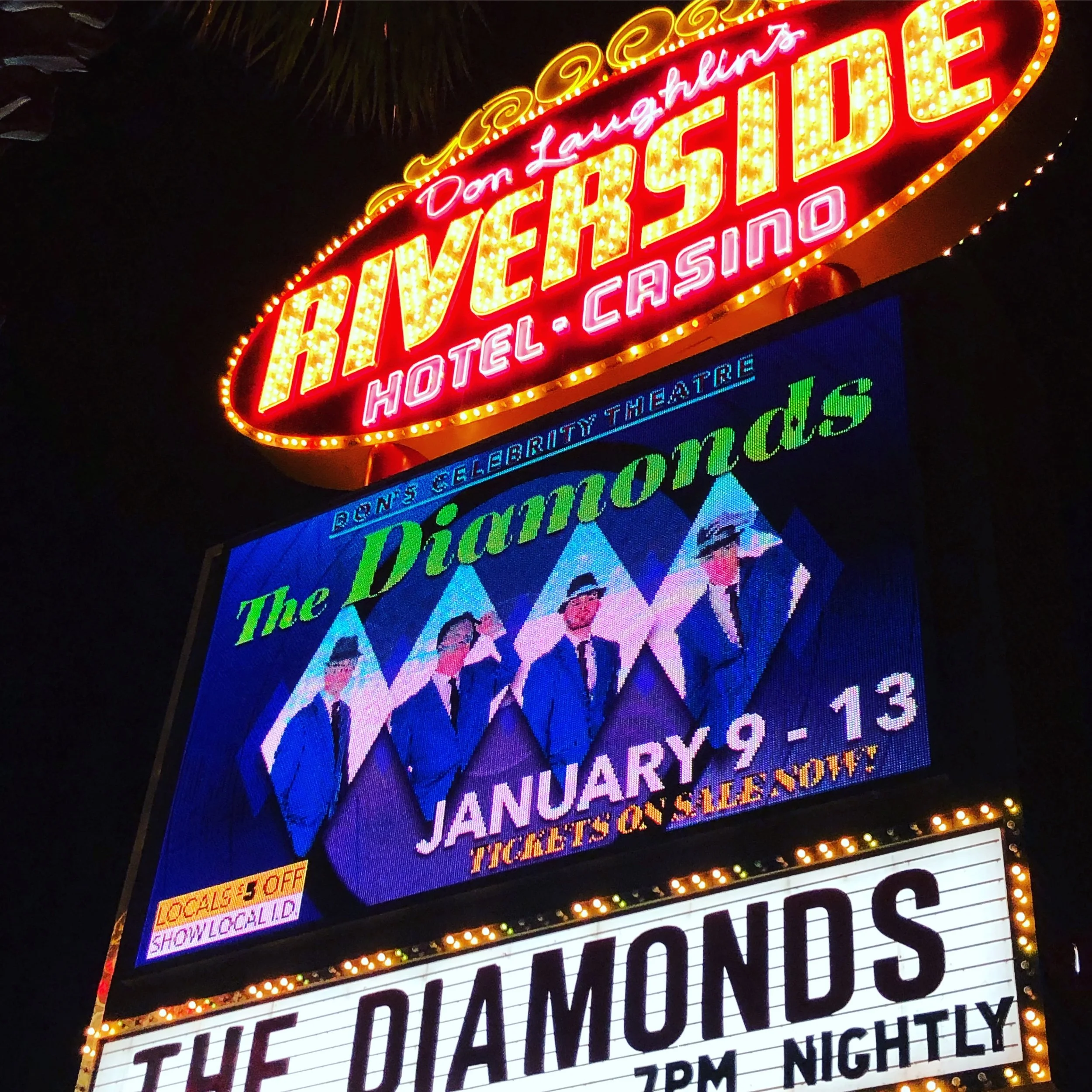 The Diamonds Are at the Riverside Casino in Laughlin, NV!