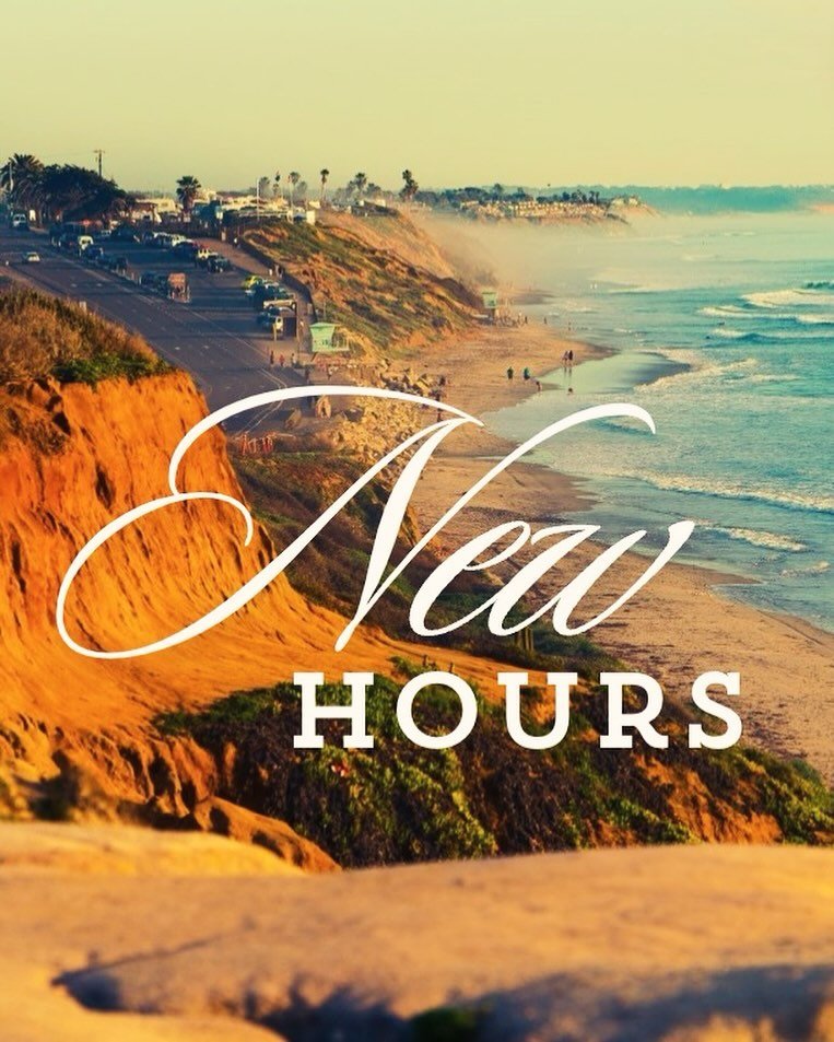 New hours begin today at our Solana Beach and Encinitas locations! 

You can now enjoy your favorite craft beer until 10pm Monday-Saturday. We are stoked to finally get back to our original hours and hope you are too. 

We better see you before every