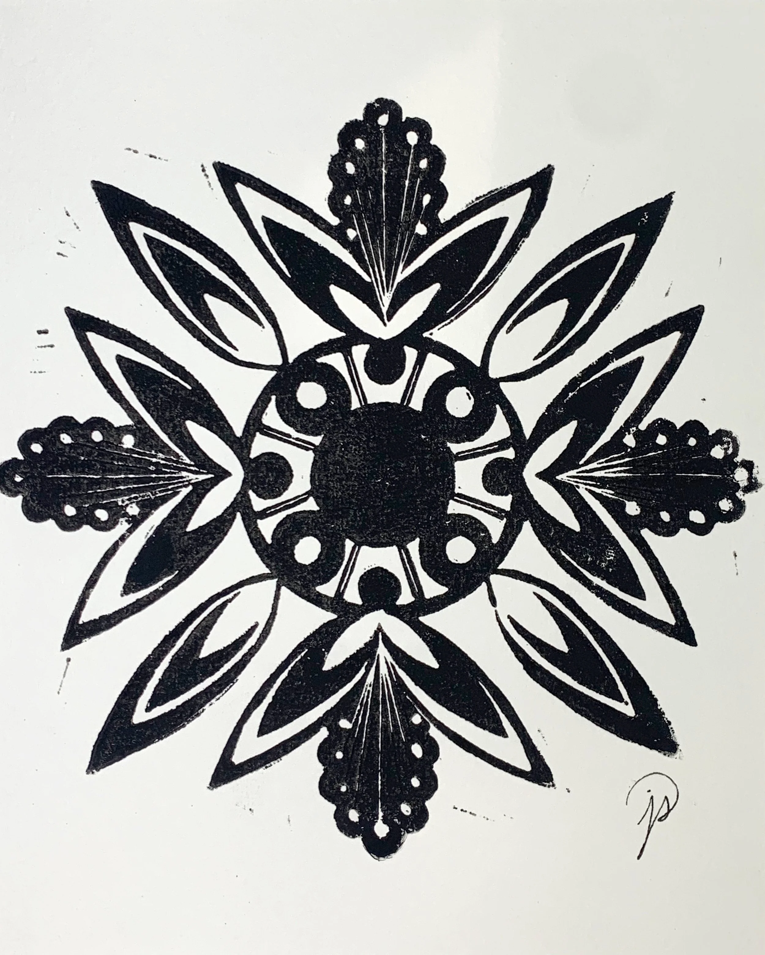 Plant Mandala Block print