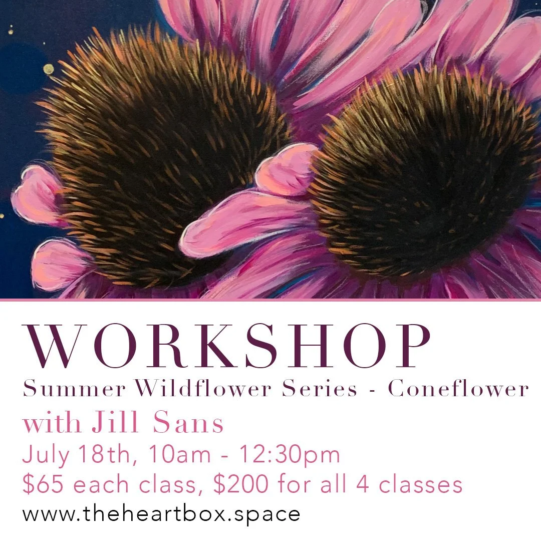 Summer Wildflower Painting Series - July | Echinacea Coneflower