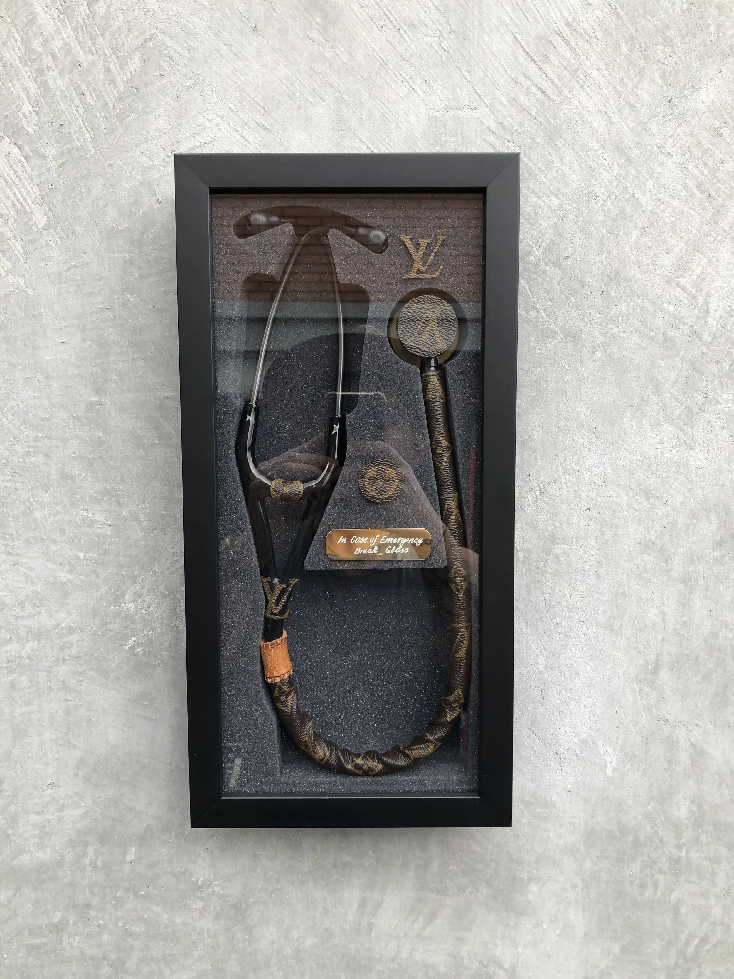 Custom 3M Littmann Cardiology IV Stethoscope  - | 400mm x 197mm | Authentic Louis Vuitton Totally MM Monogram - Framed | 2021