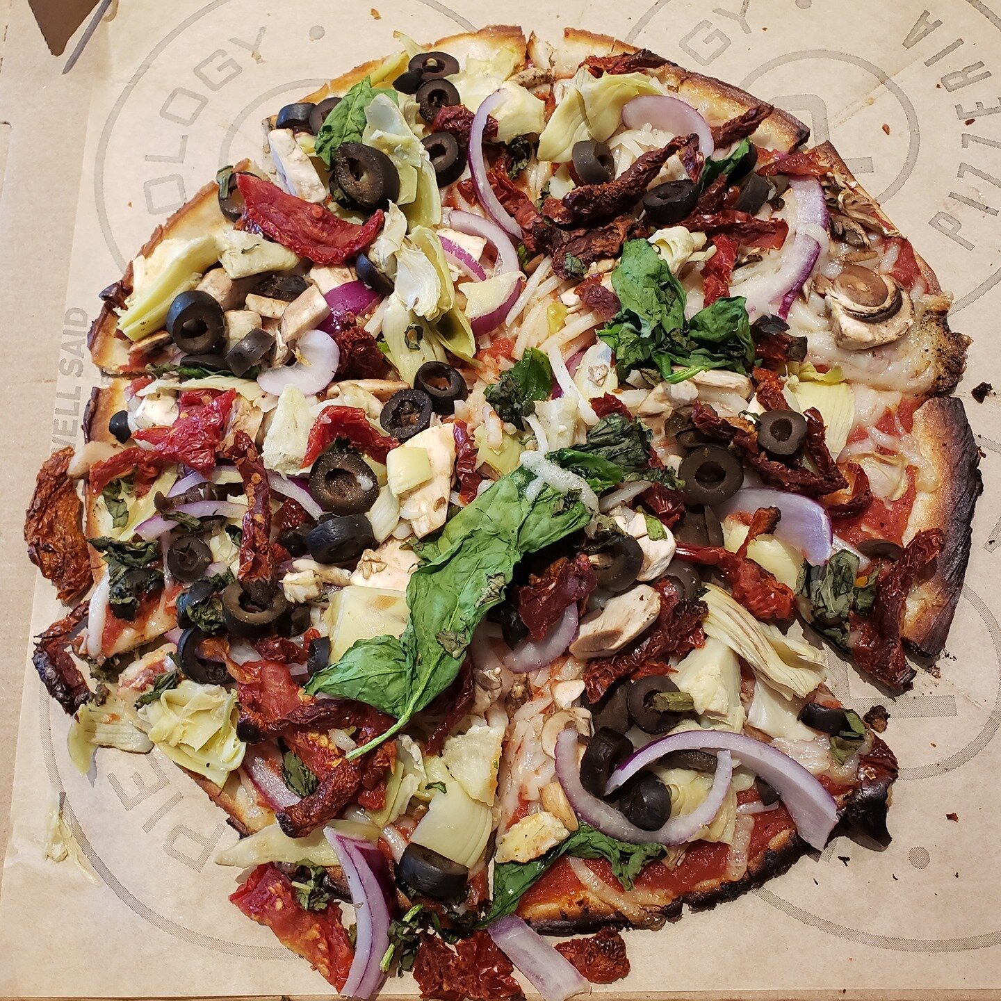 It's not always easy to find gluten free vegan pizza but this one was good! One of my favorite tricks is to load it with toppings! So delicious &amp; filling. Plus, lots of plants!!

Pieology in El Paso, Texas