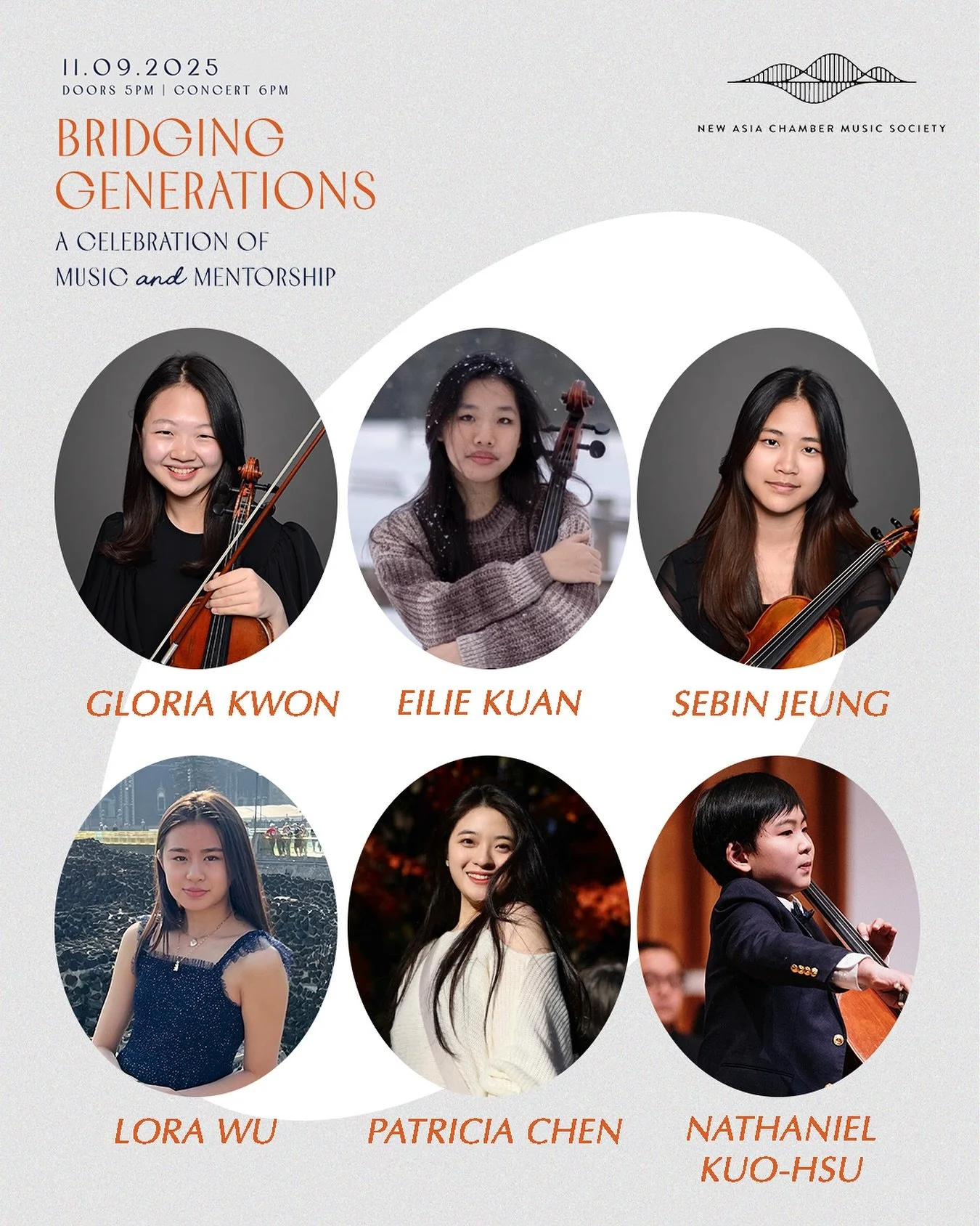 🌟 The future of chamber music takes center stage 🌟

We&rsquo;re proud to feature our NACMS Young Artists in this year&rsquo;s Gala Concert &mdash; a celebration of mentorship and emerging talent:
🎻 Elie Kuan &ndash; Violin
🎻 Sebin Jeung &ndash; V