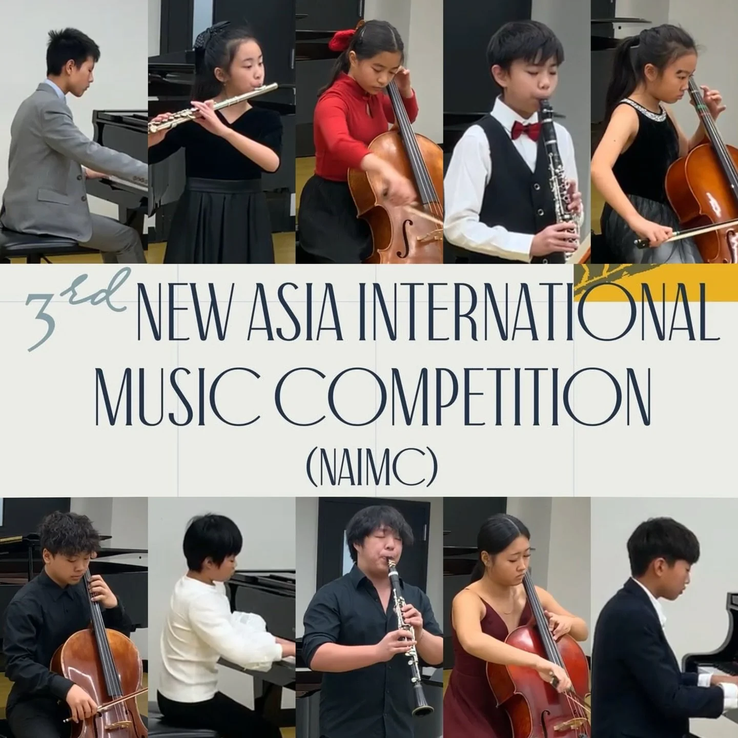 Congratulations to our young competition winners! 🎉
Celebrate with us in a festive evening of chamber music, performed by our winners alongside NACMS artists&mdash;the heart of our competition&mdash;at our new venue.

3rd New Asia International Musi