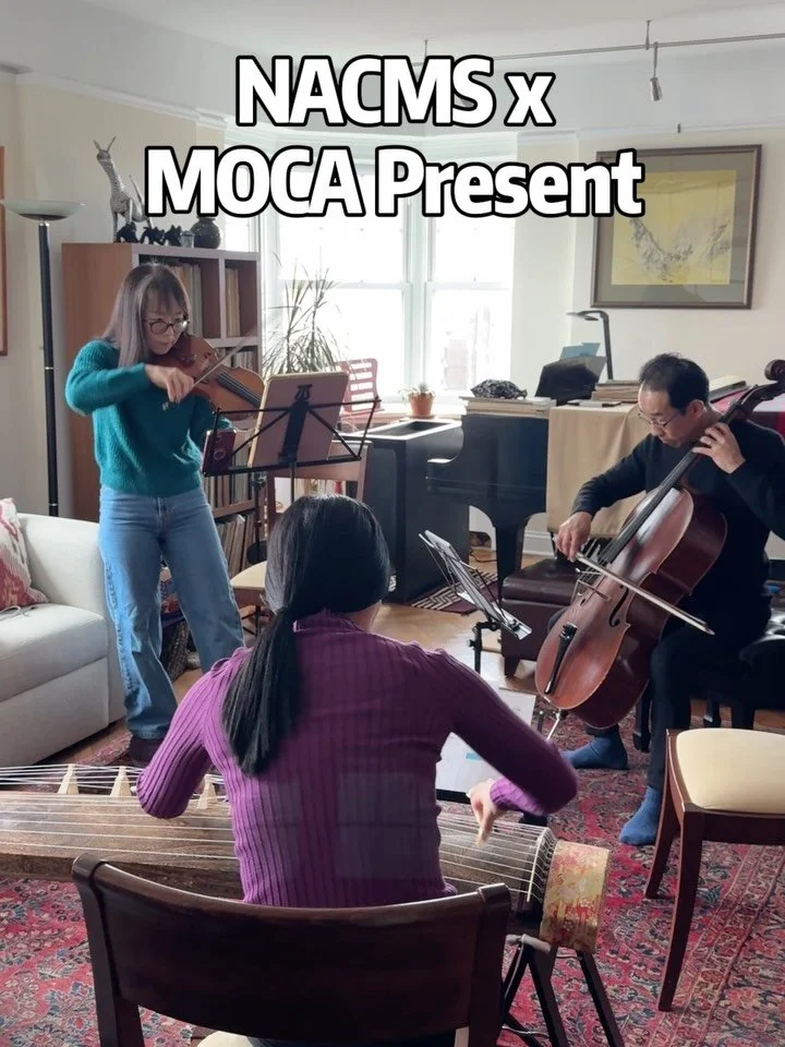 &ldquo;A sneak peek of NACMS&rsquo;s Lunar New Year Concert rehearsal on Wednesday 2/25!&rdquo; 
Thomas Osborne: Tumbling From the Ninth Height of Heaven for Koto, Violin and Cello

Celebrate the New Year with warmth, resonance, and joy. 
Tickets in 