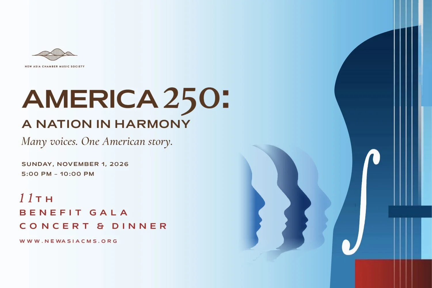 AMERICA 250: A Nation in Harmony – NACMS 2026 Annual Benefit Gala Concert &amp; Dinner