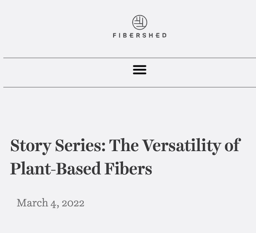 Honored to be included in this @@fibershed_ Story Series: The Versatility of Plant-Based Fibers.
#plantfibers 
#dogbanefiber 
#bastfibers