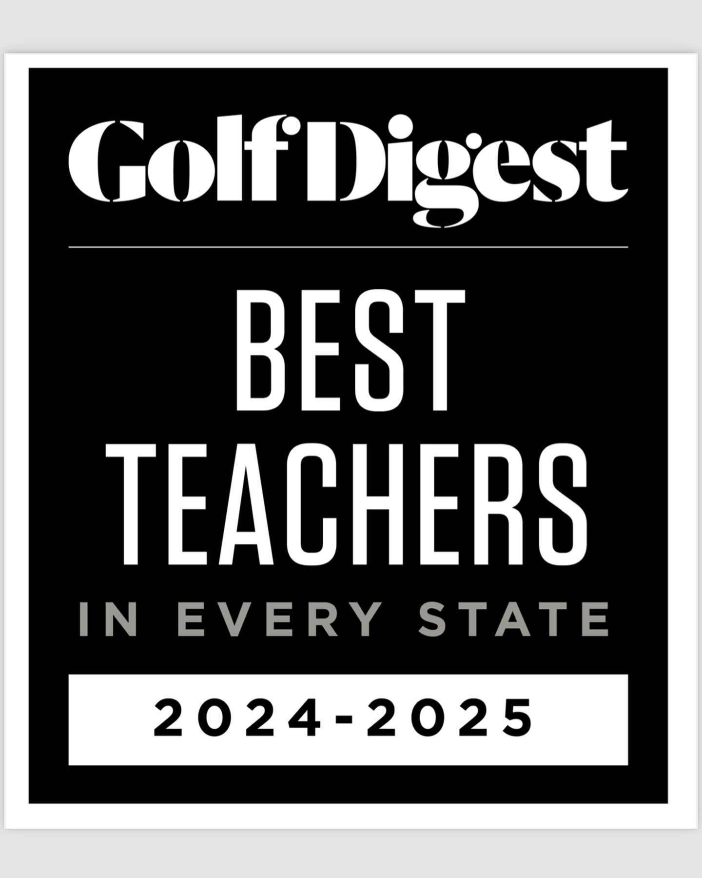 I am once again humbled to be recognized by @golfdigest as one of Top Teachers in Illinois.  Being a Chicago kid that was raised on the public links, this is a tremendous honor and one I do not take lightly. 

I truly wish to thank @matthewrudy, Ron 