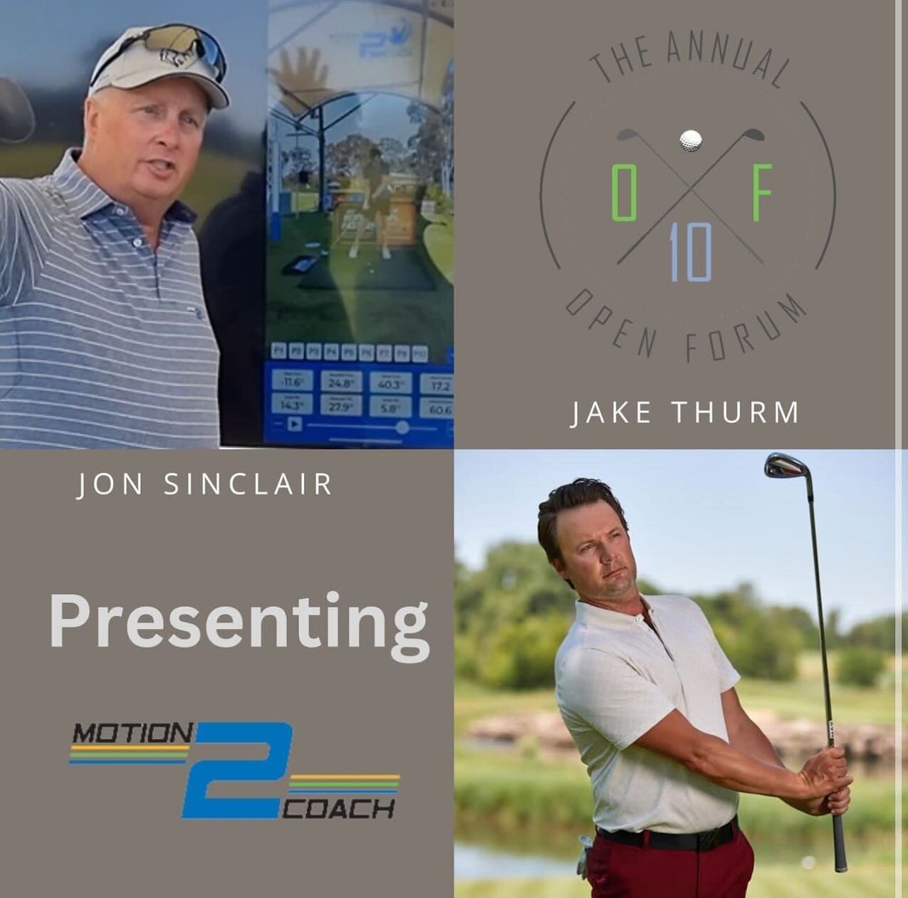 I am honored to have been asked to speak in front of the greatest minds in the industry with one of the best 3D people in the world today, my friend @jonsinclairgolf, on behalf of @motion2coach. 

Welcome to the cutting edge.

Open Forum 
January 23,