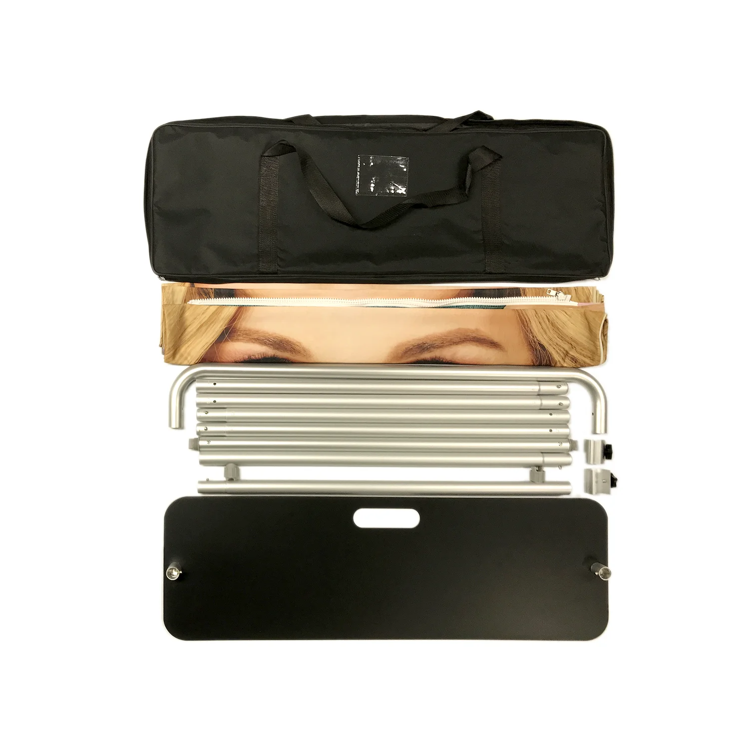 Hop up or pop up backdrop pillowcase ez tube for trade show convention events banner stand