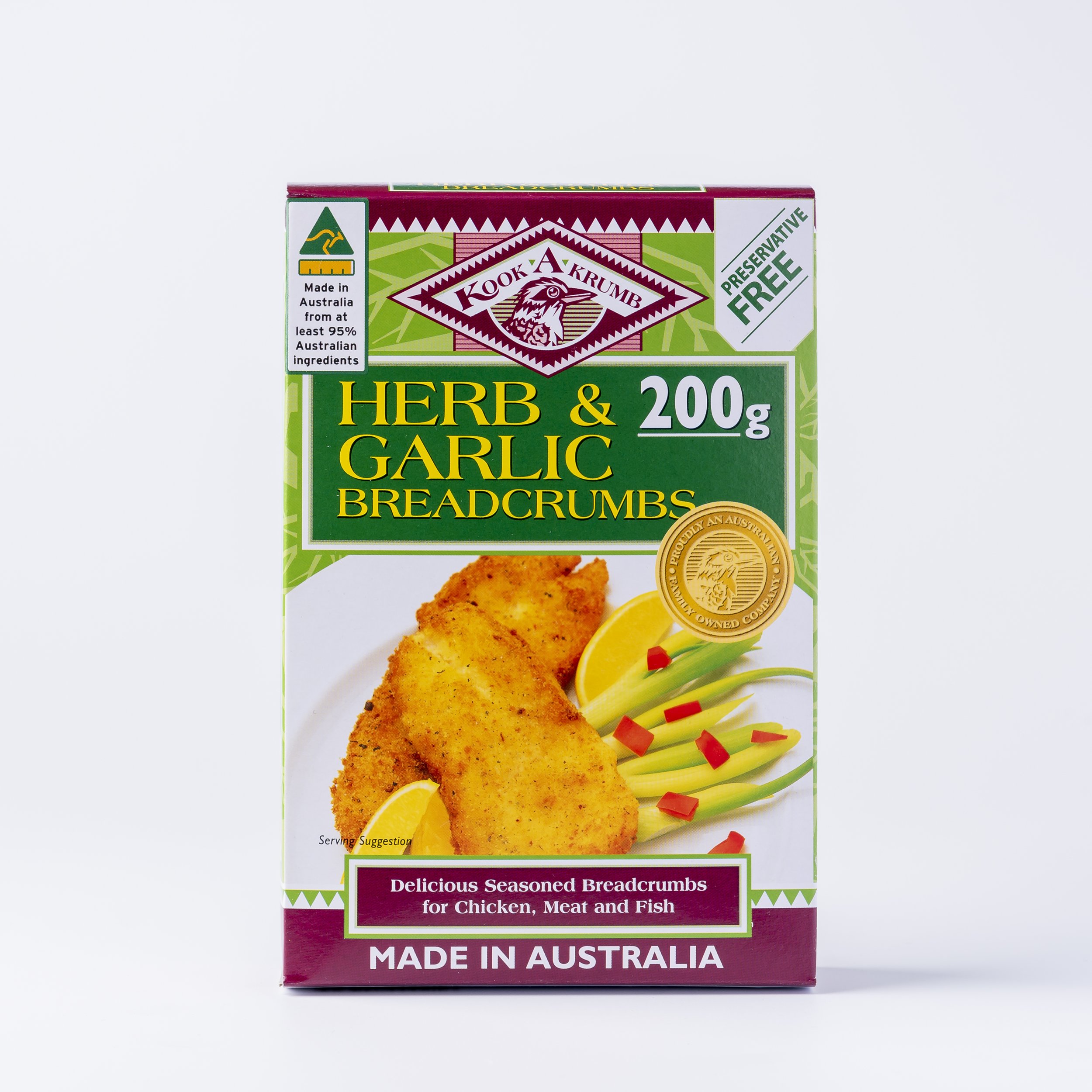 KookaKrumb Herb and Garlic Breadcrumbs 200 G