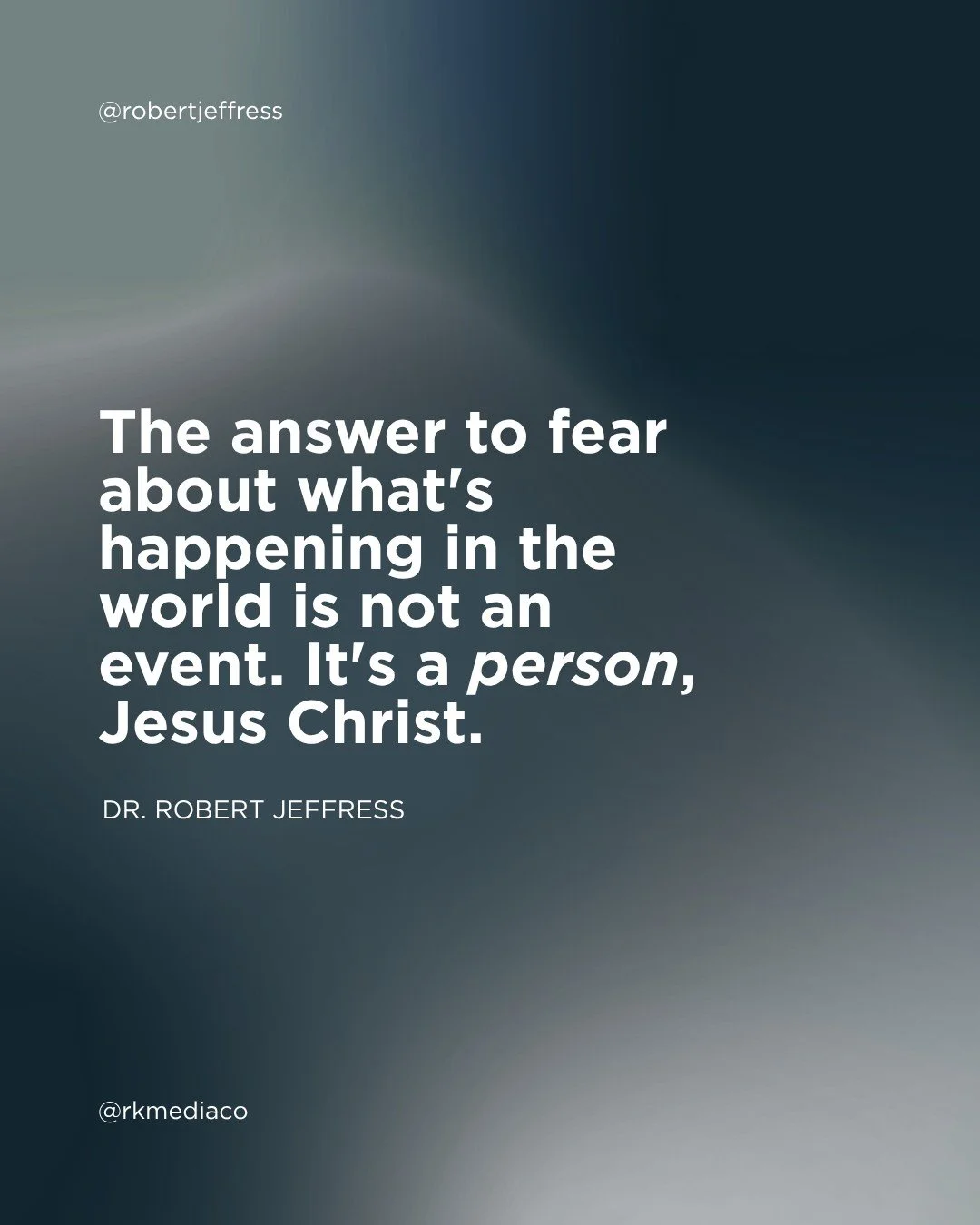 Our peace doesn't come from knowing what happens next. It comes from knowing Who holds it all. Wisdom from Dr. Robert Jeffress. 🙏