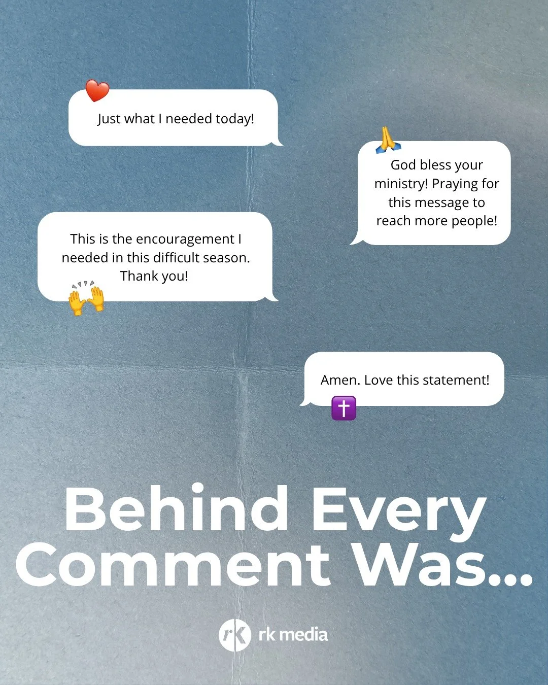 The editing. The scripting. The design revisions. The meetings. On a busy day, it can all start to feel like a to-do list.

But somewhere on the other side of that work is someone who needed to hear exactly what you helped share. Someone who paused t