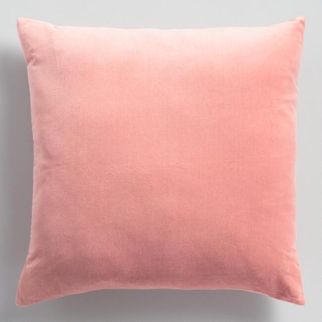 salmon colored throw pillows