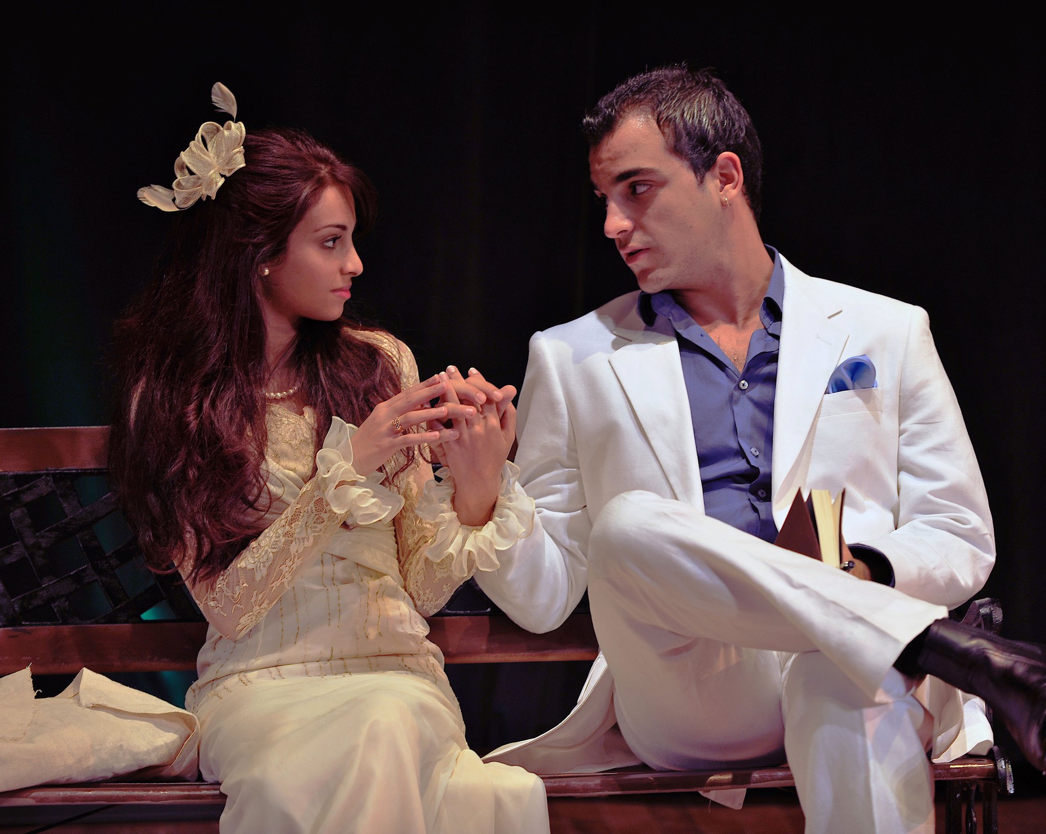  Nina (Meera AlMidfa) and Trigorin (Razmig Bedirian) 