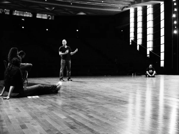 Director Anthony Tassa in rehearsal with the actors