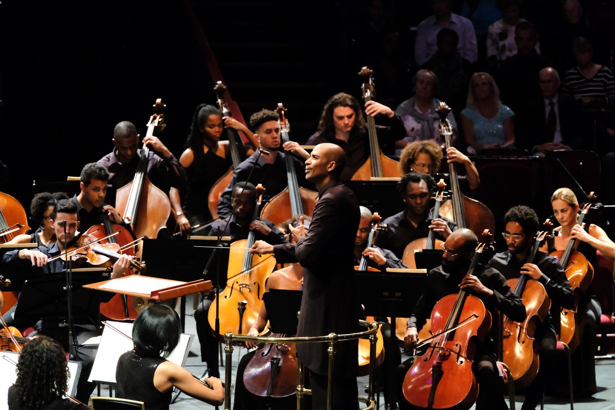 Conductor Kevin John Edusei and the Chineke! Orchestra. Image by Mark Allen
