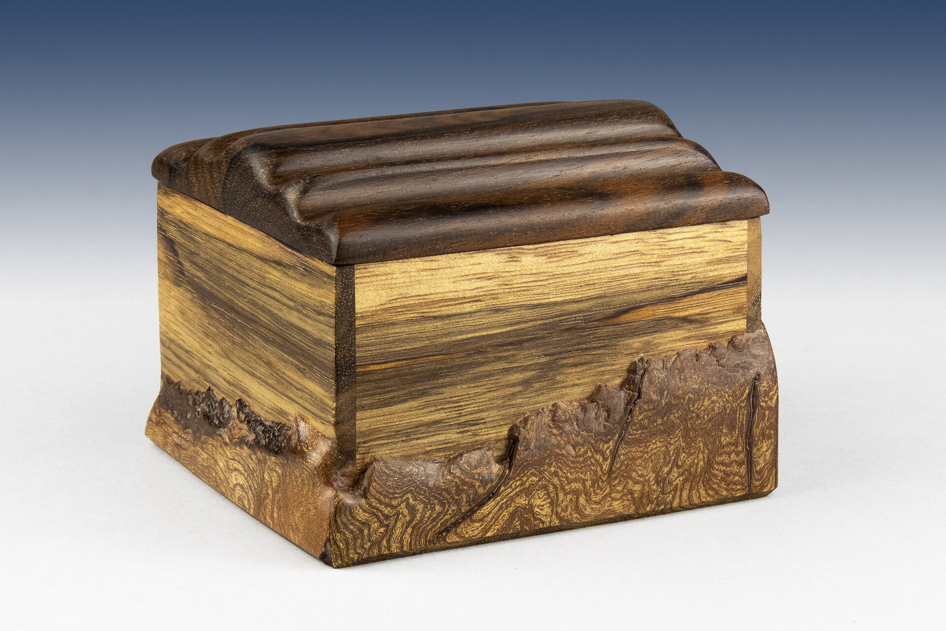 Unusual Handmade Wooden Box with Oak Burl — Dead Horse Bay Arts