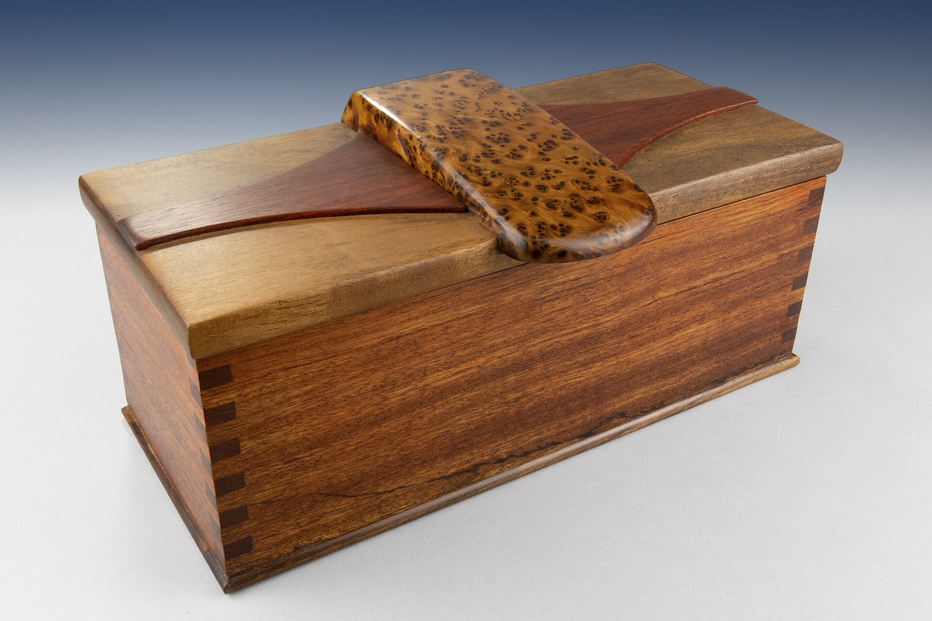 Burl Wood Tea Chest: SOLD