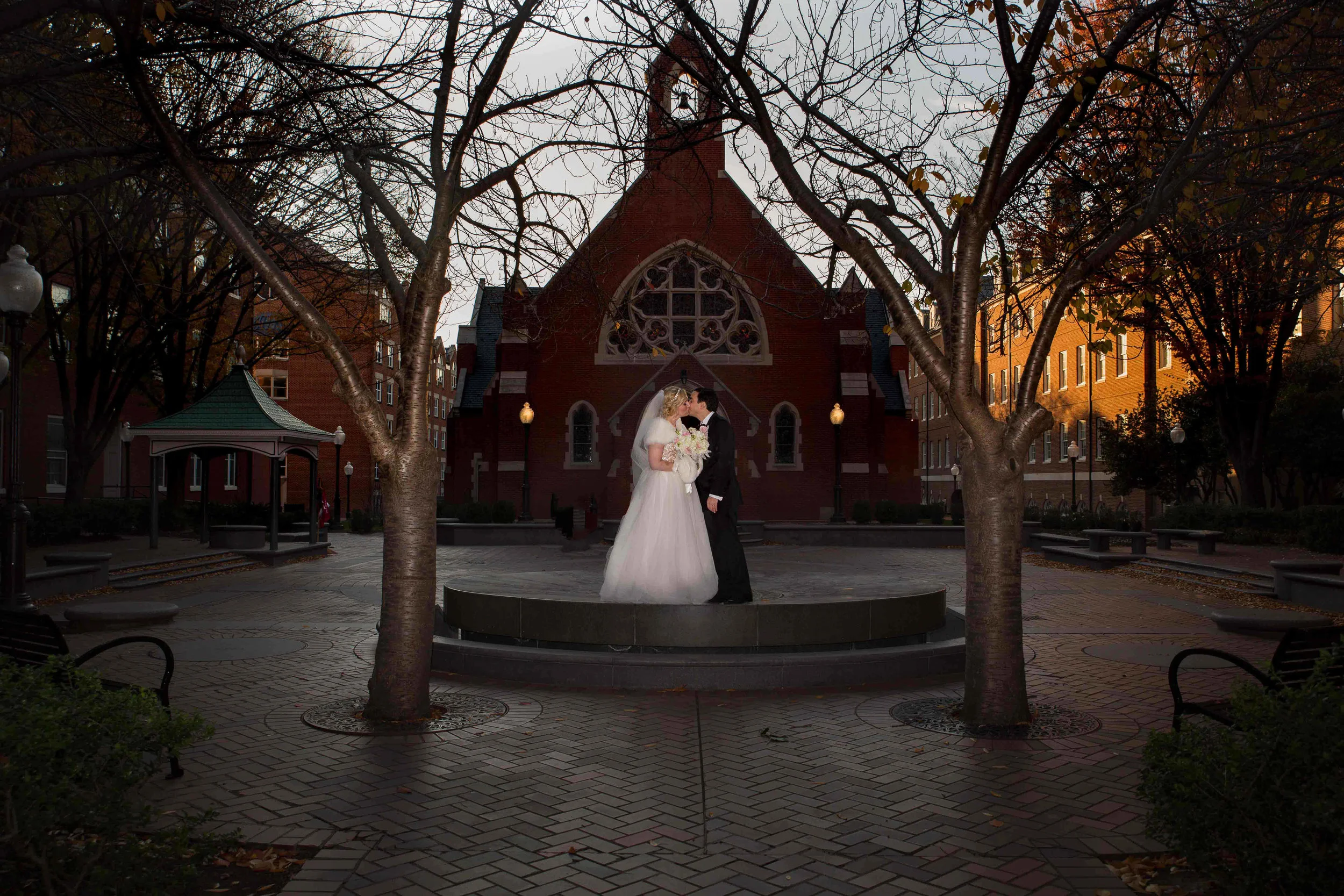 Starting their married life where they met.