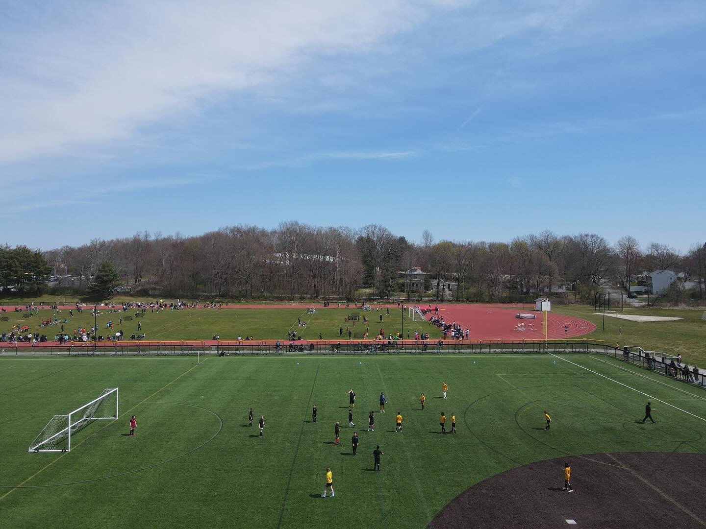 Views from High Above on a beautiful day for soccer!! Lots of smiling faces!!