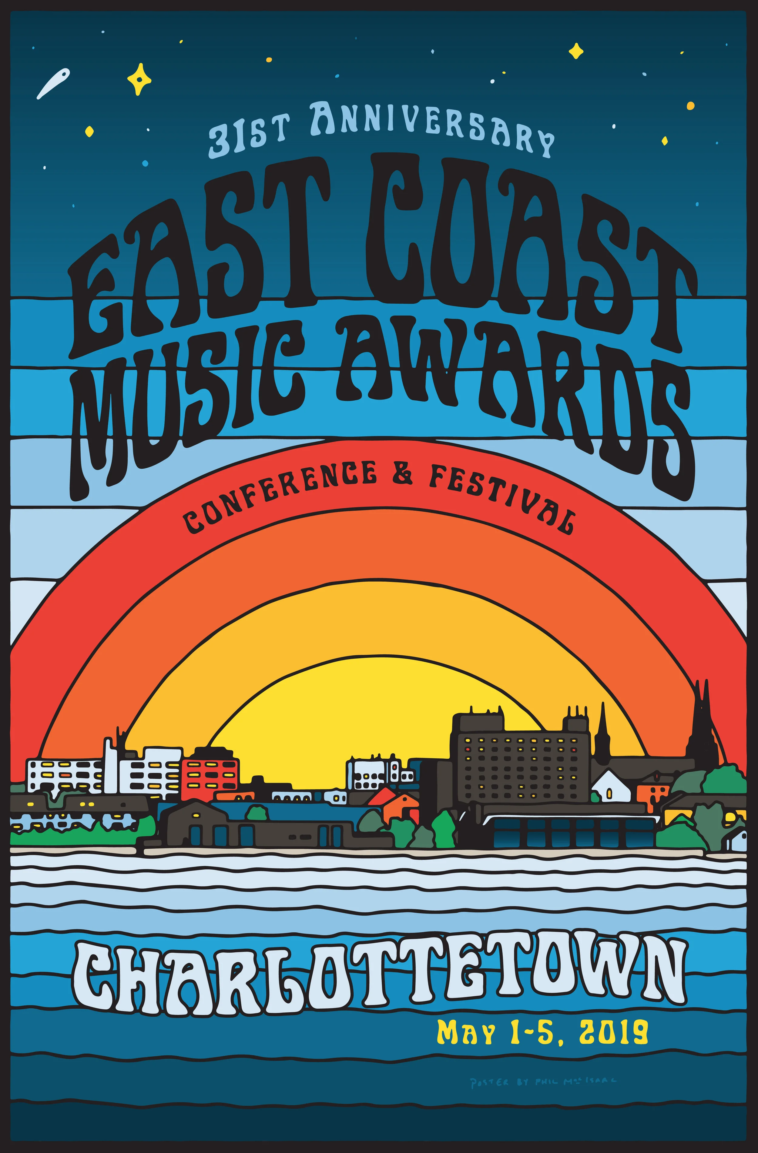 Poster for this year’s ECMAs in Charlottetown. Featuring Art-nuvo font