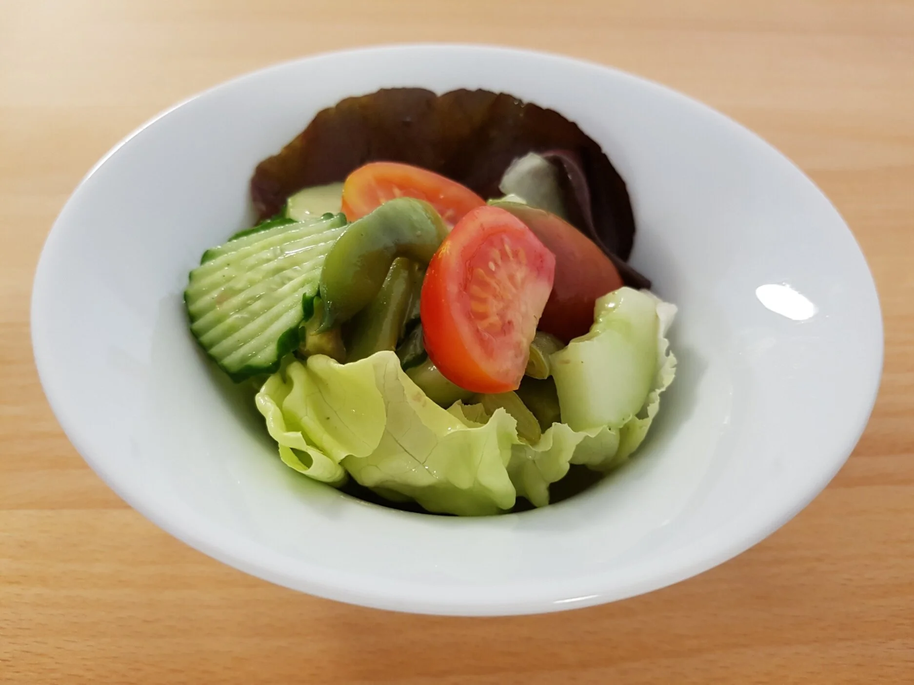 Gurken-Bohnen-Tomatensalat